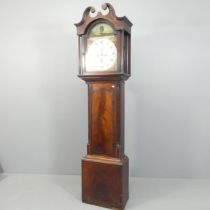 CHARLES LOW, ARBROATH - A 19th century mahogany cased eight day longcase clock, with 12" painted and