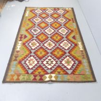 A Maimana Kilim carpet. 252x154cm.