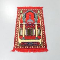 A silk Persian prayer rug. 110x69cm.