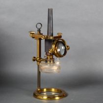W Watson & Sons Limited, 313 High Holburn, London - a Victorian microscope oil lamp light source,