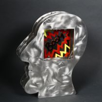 DAVID GERSTEIN – BOOM within a head, a limited edition triple layer hand-cut and painted heavy steel