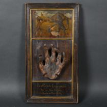 "La Main du Loup-garou", a modern sculpture depicting The hand of a Werewolf, by local Ewart