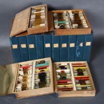 A large collection of microscope slides relating to Entomology and the study of insects, curated