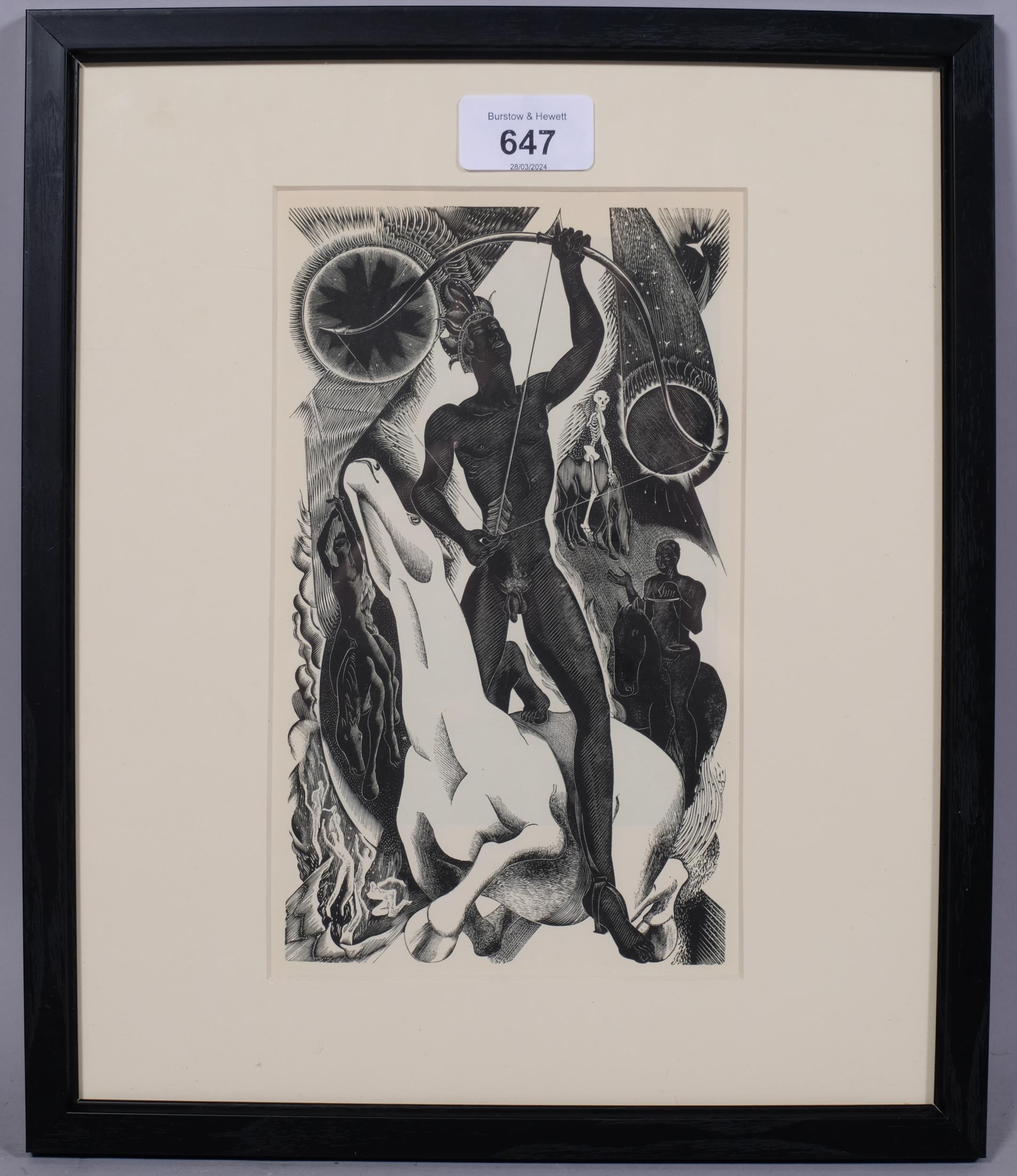 Blair Hughes-Stanton (1902-1981), woodcut from the original block, The Four Horsemen from - Image 2 of 4