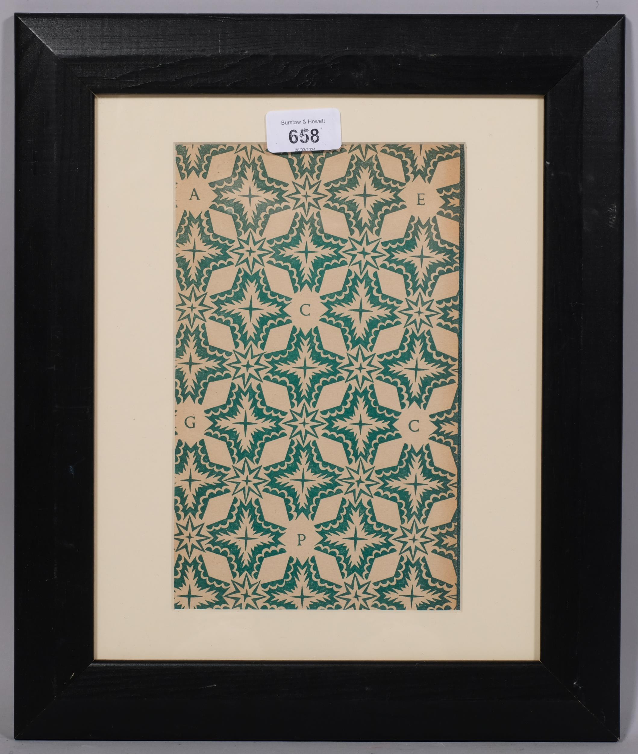 Tirzah Garwood (1908-1951), patterned paper print on board, Cover Design for The Hundredth Story, - Image 2 of 4