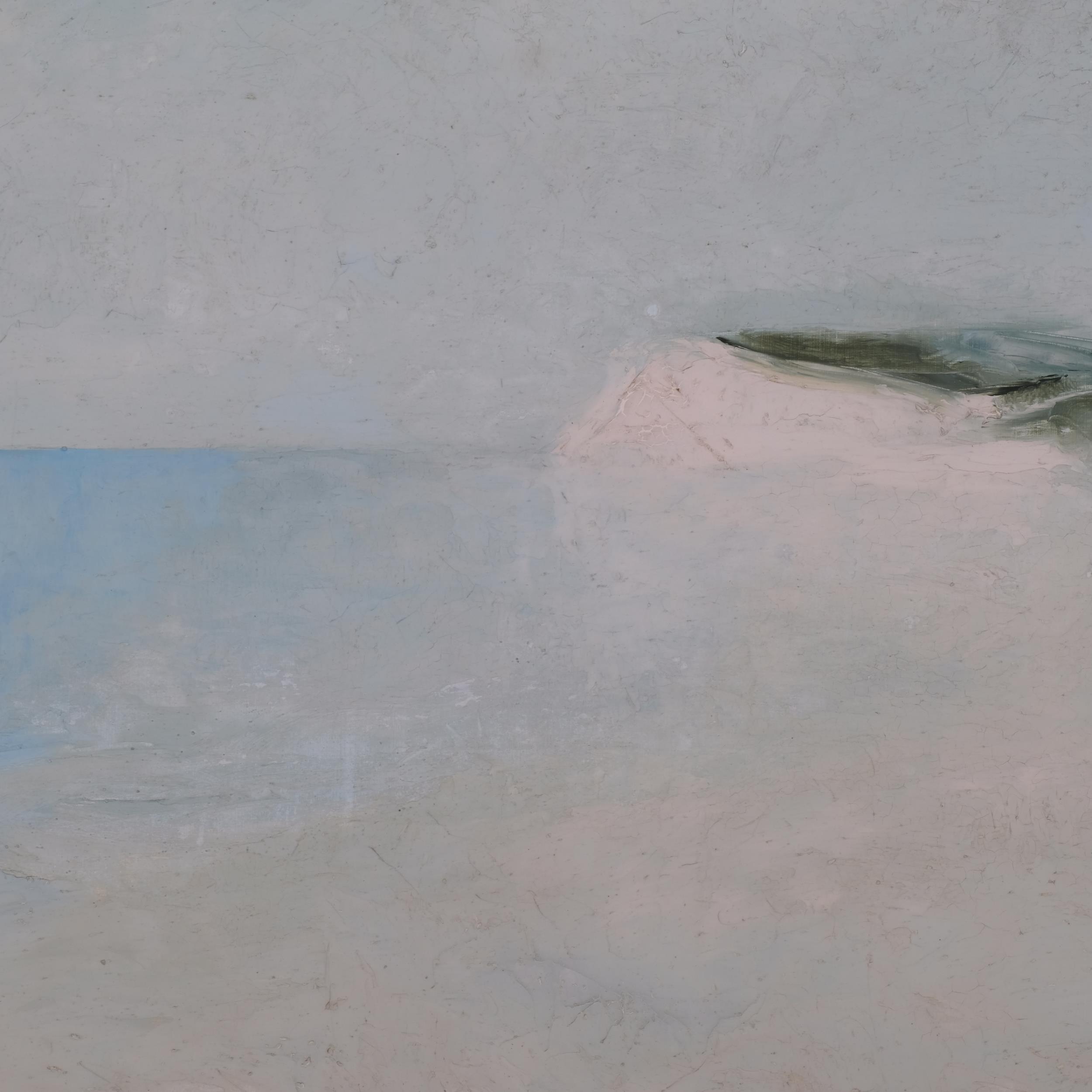 B O'Rourke, cliffs in the mist, oil on board, signed, 46cm x 106cm, framed Good untouched condition, - Image 2 of 4
