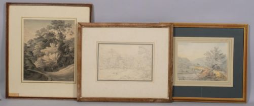 7 various 19th century watercolours, including Lady Gordon, and J C Bourne, framed (7)