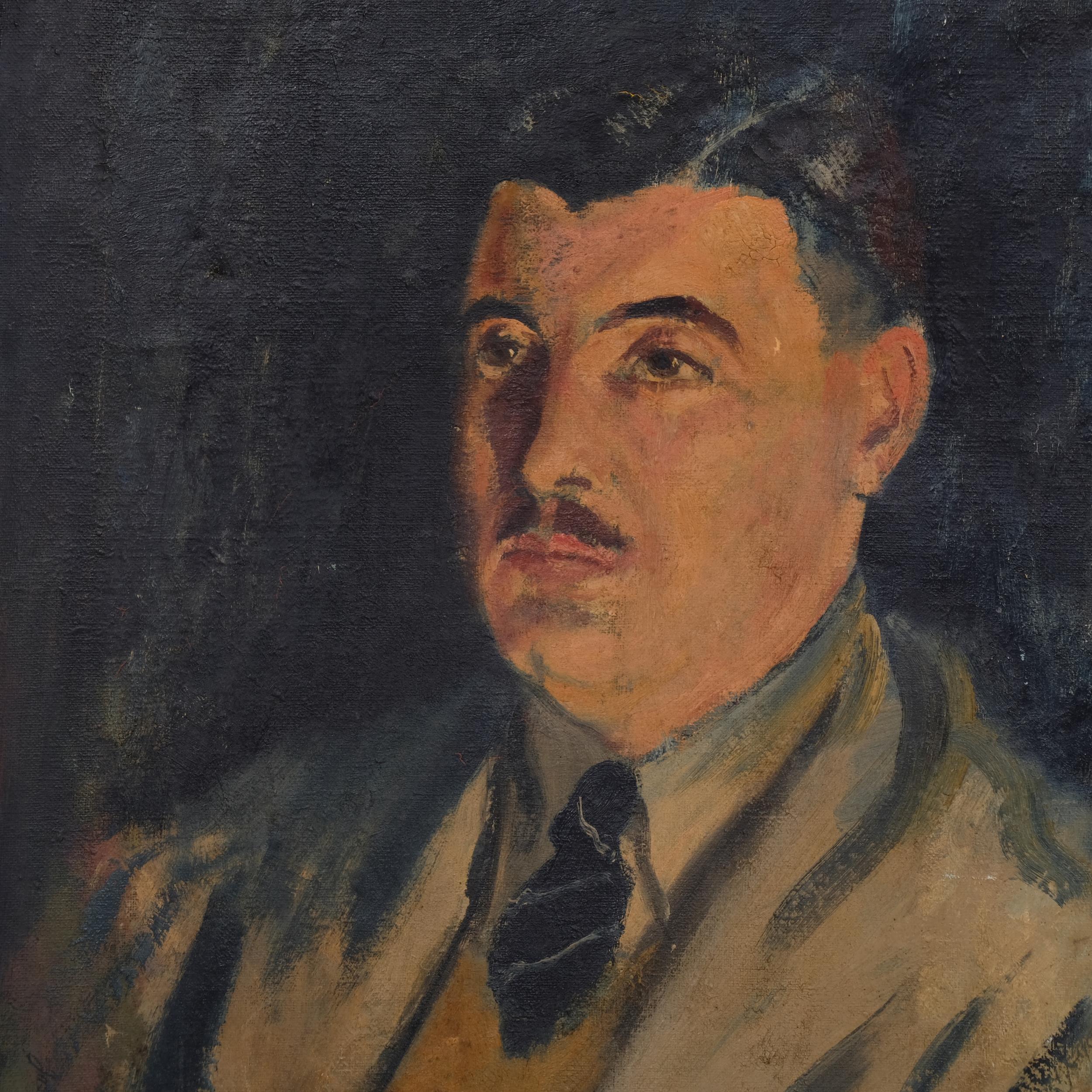 James Proudfoot, portrait of a man, oil on canvas, 61cm x 51cm, unframed Good untouched condition, - Image 2 of 4