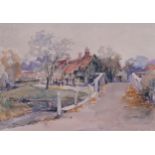 Dora Meeson (1869 - 1955), village scene, watercolour, signed and dated 1930, 23cm x 33cm, framed