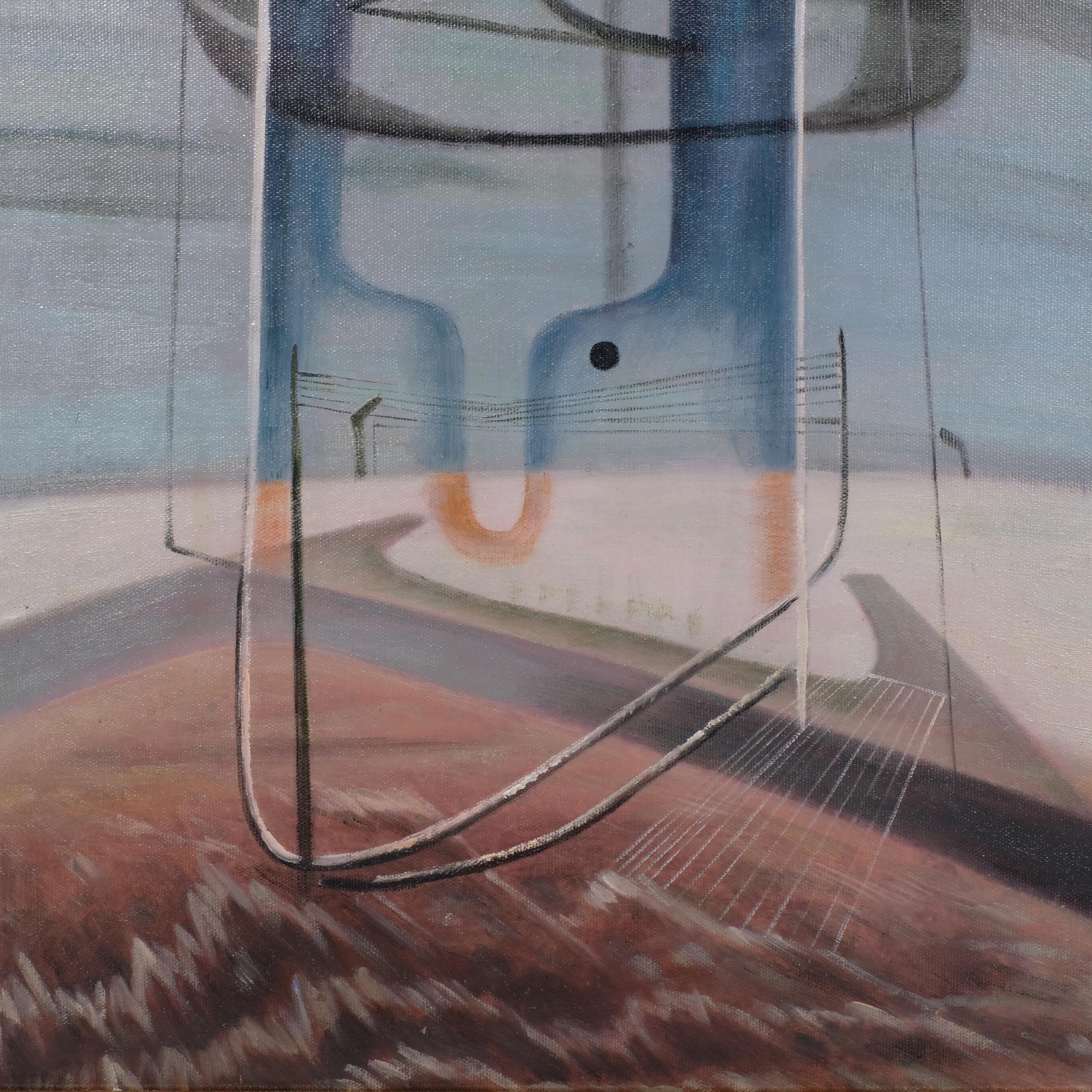 Surrealist composition, contemporary oil on board, unsigned, 75cm x 50cm, framed Good condition, - Image 2 of 4