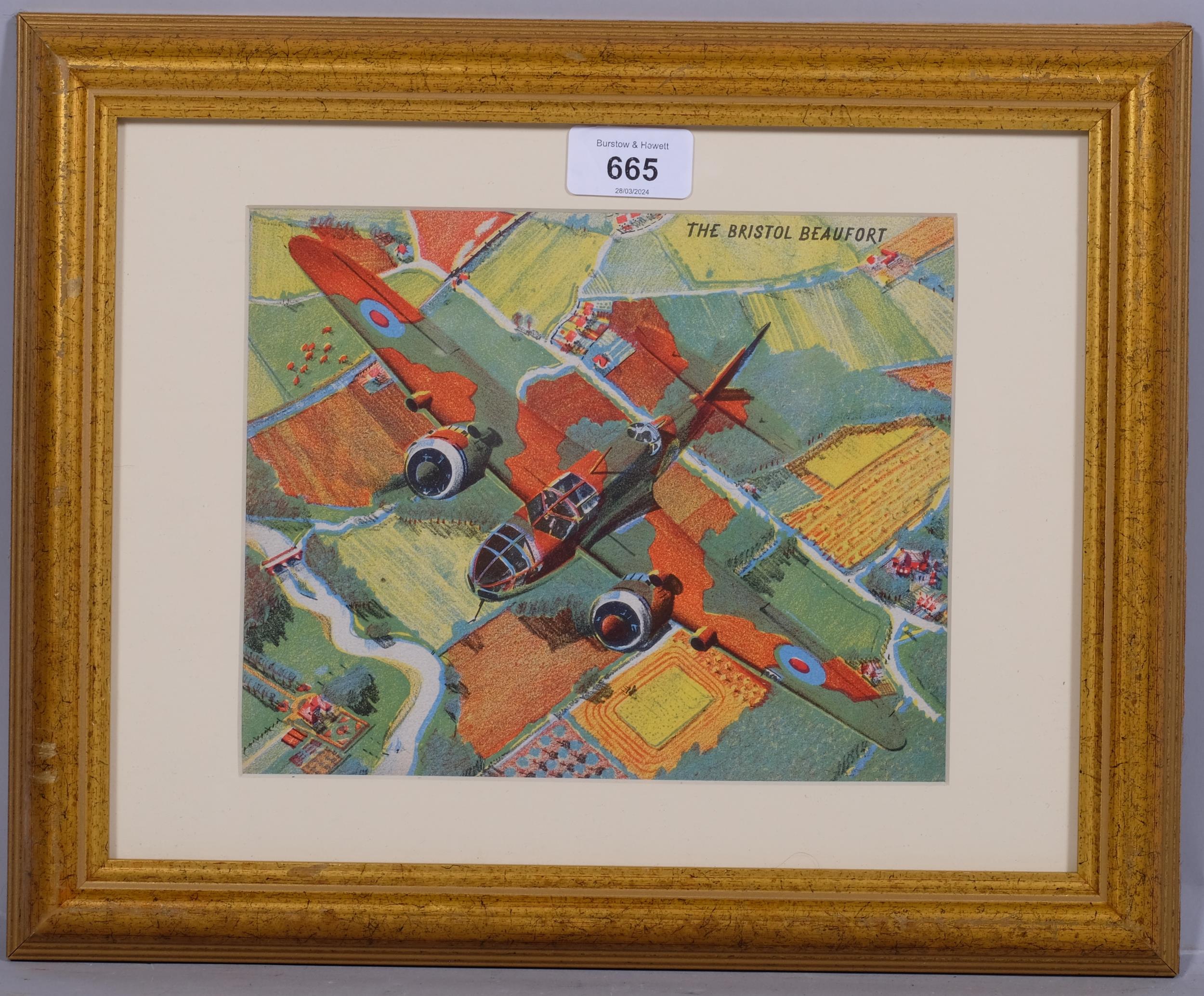 James Gardner (1907-1995), lithograph on paper, The Bristol Beaufort, 17.5cm x 21.5cm, mounted, - Image 2 of 4