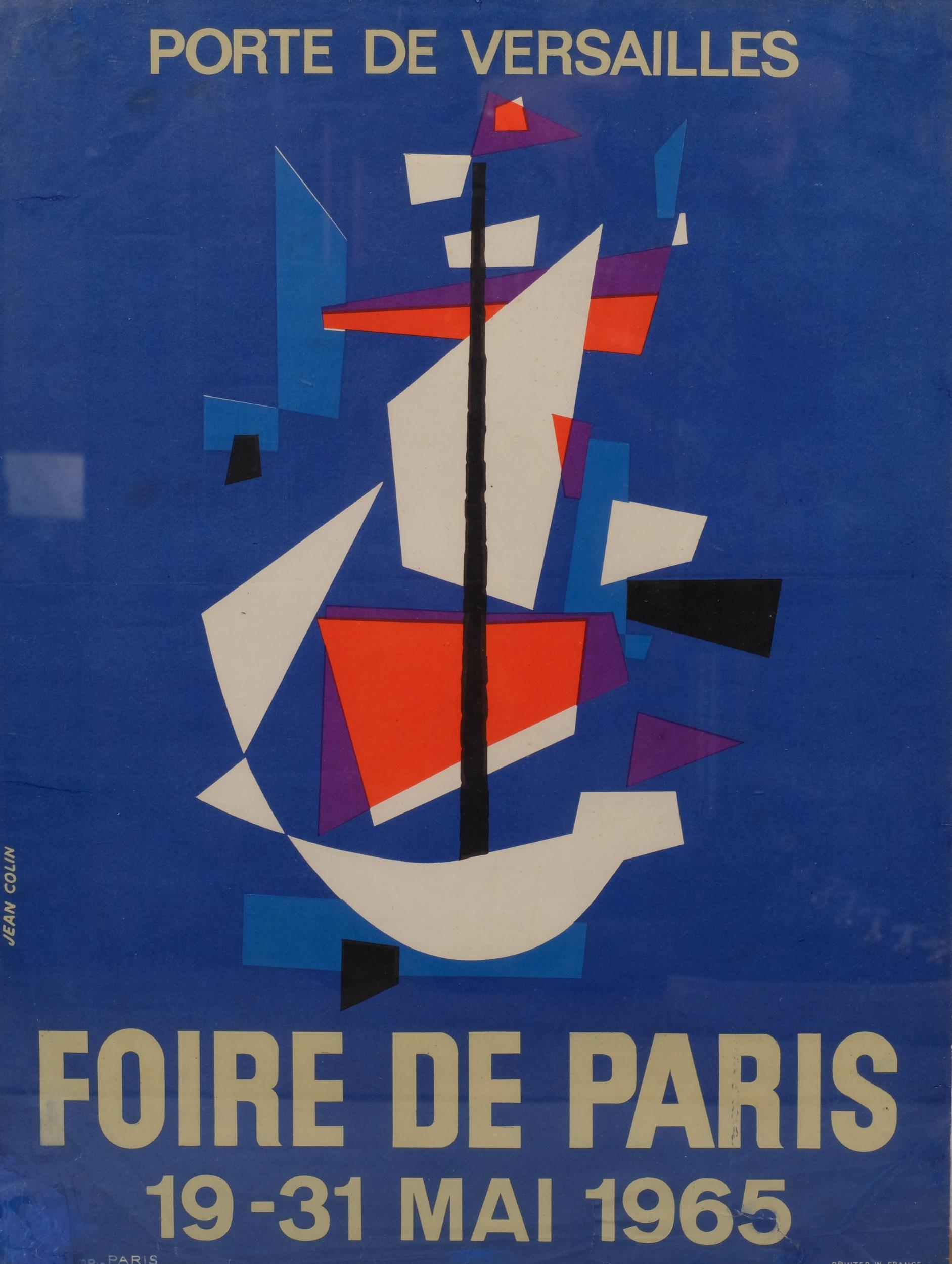 Jean Colin, Exhibition poster, Porte De Versailles, 1965, 50cm x 37cm, and Raoul Dufy, Les Centaures - Image 3 of 4