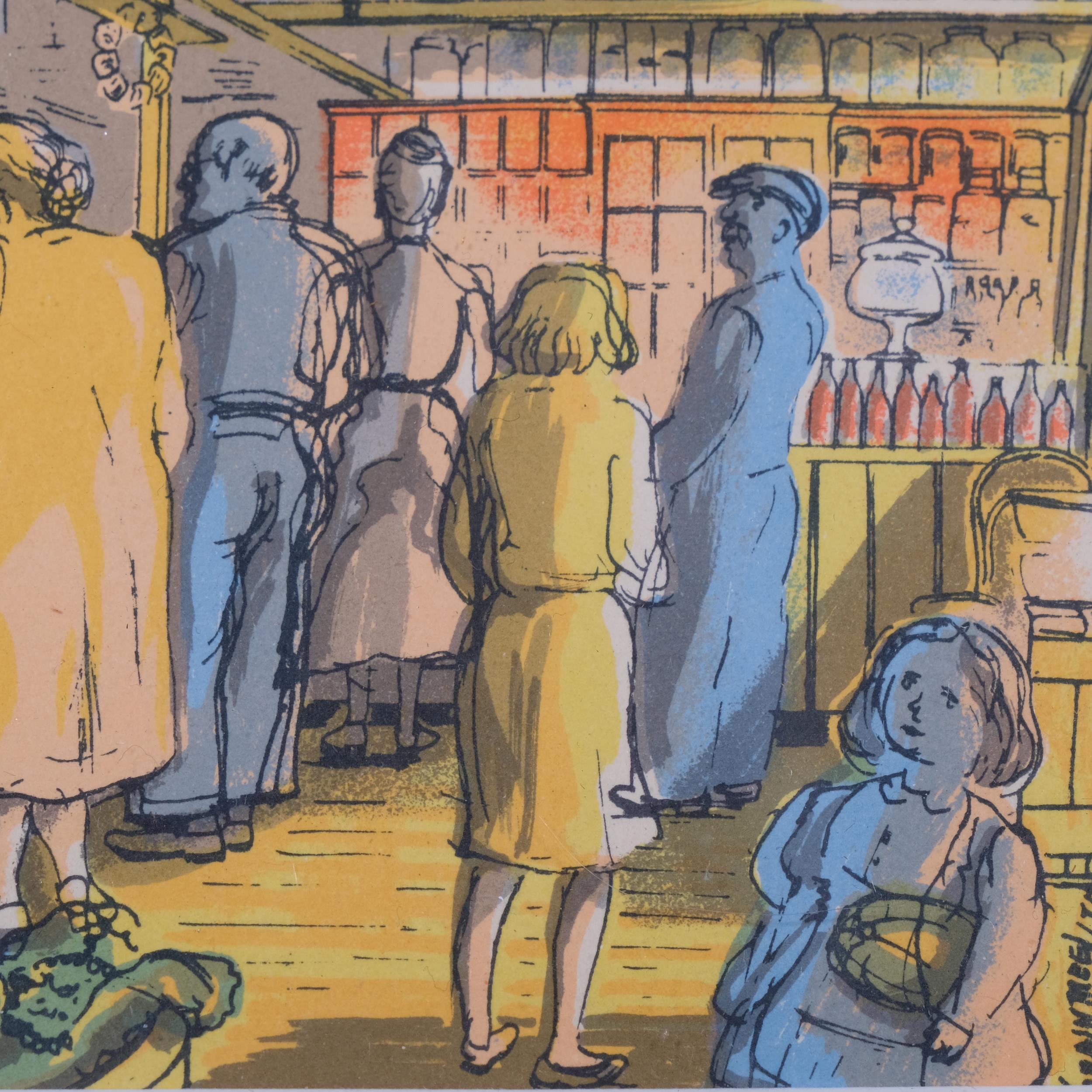 Edward Bawden (1903 - 1989), A Village Store/The Baker, colour lithograph, published by Curwen Press - Image 2 of 4