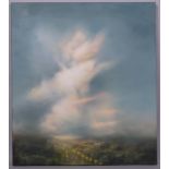 Susan Evans, skyscape 2012, oil on canvas, signed verso, 90cm x 80cm, unframed Very good bright