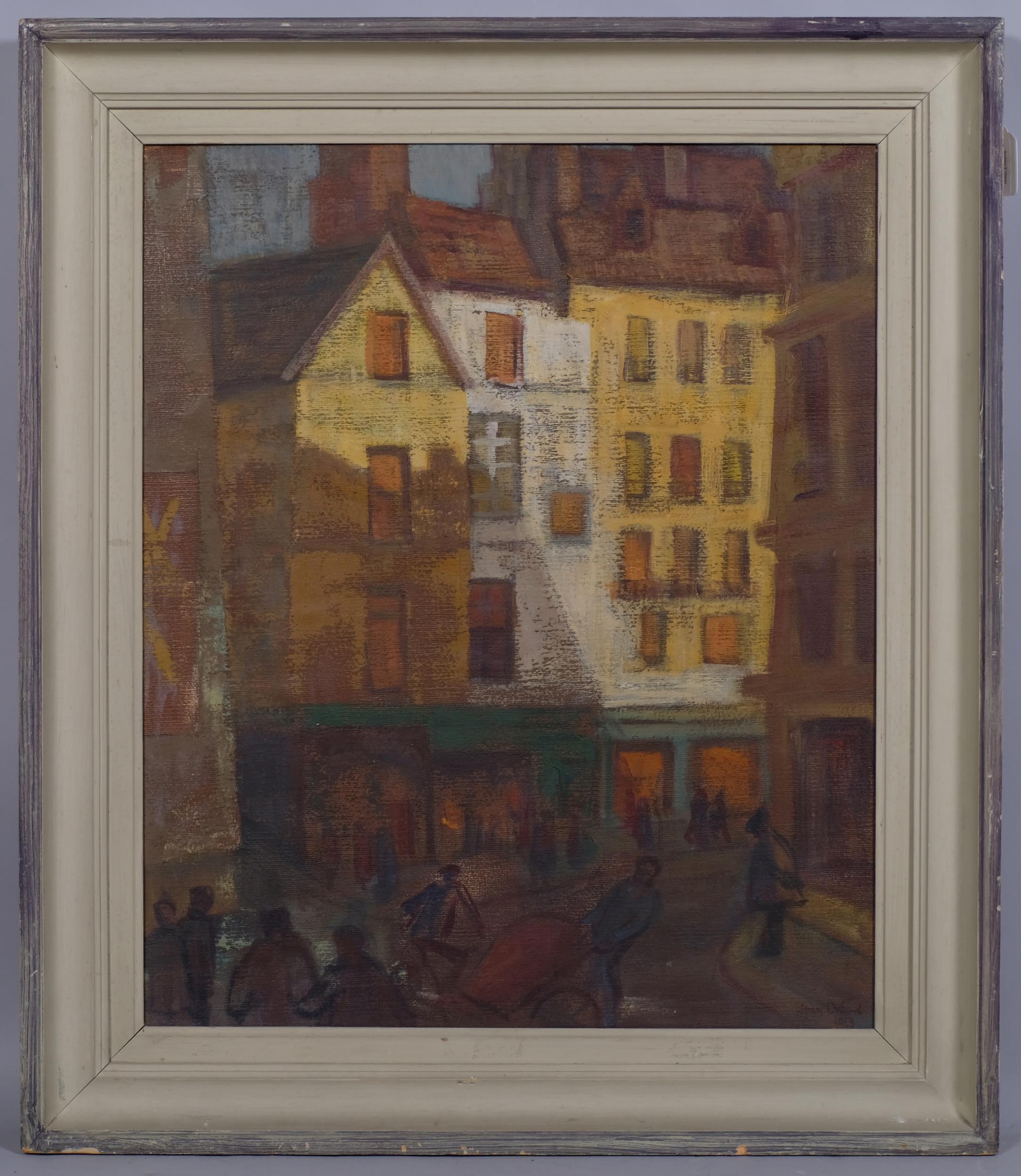 Joan Oxland (1920-2009), oil on canvas, No.3 Quartier Latin, signed and dated 1953, 59cm x 49cm, - Image 2 of 4