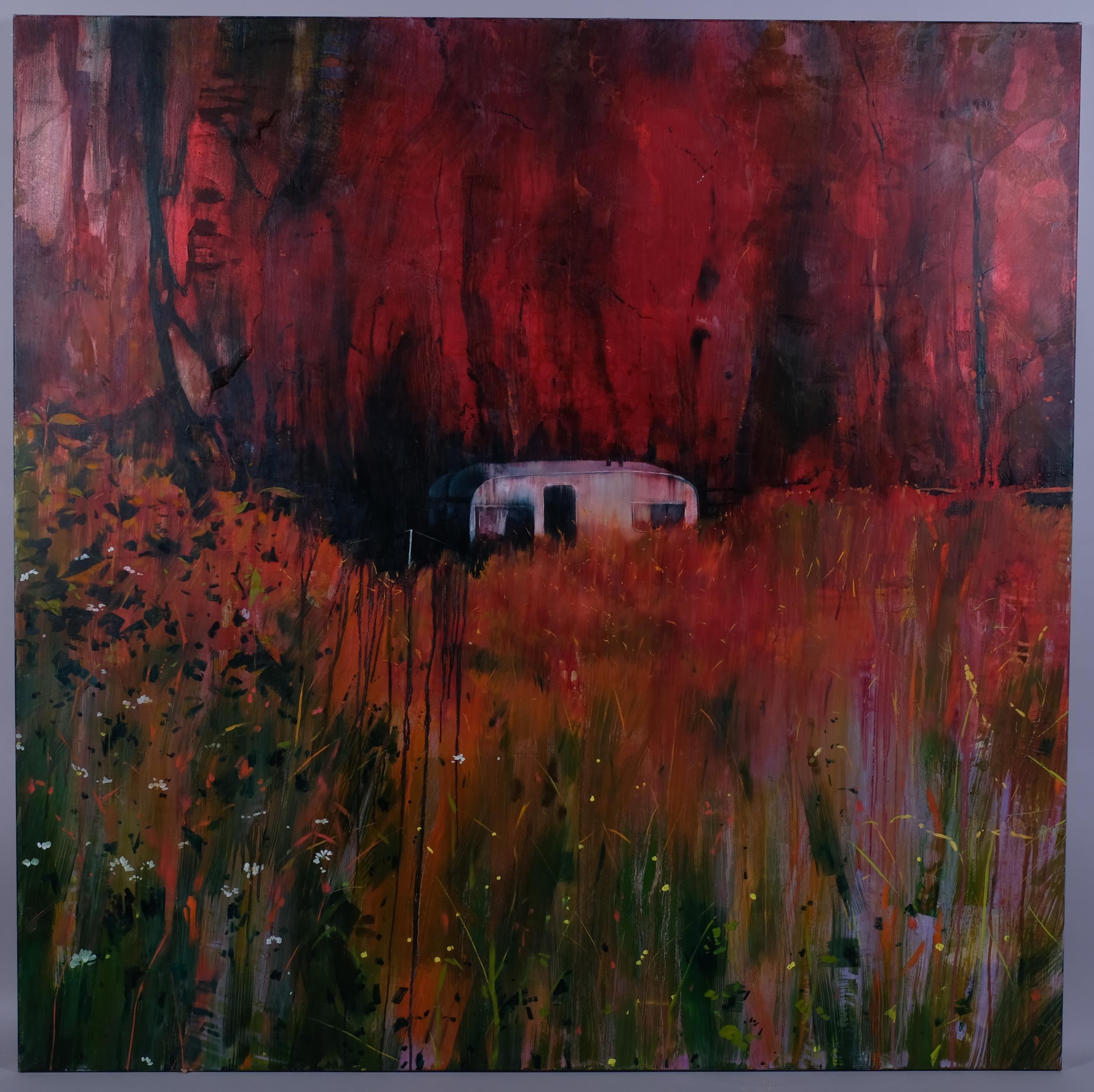 Nick Archer (born 1963), Caravan, large format oil on canvas, signed verso dated 2012, 150cm x