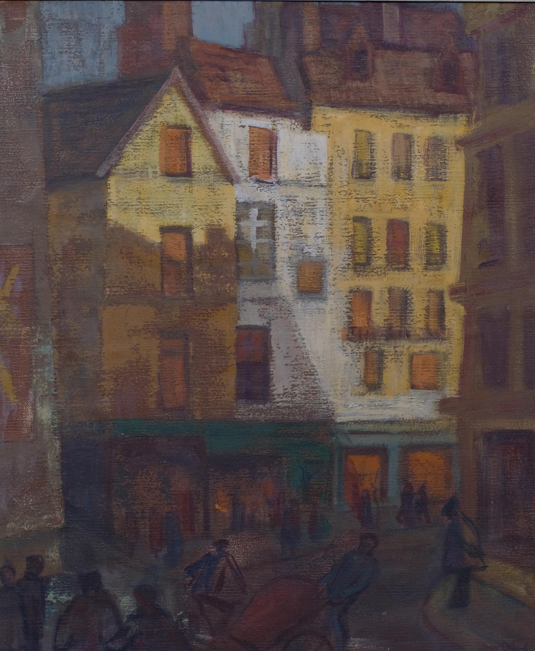 Joan Oxland (1920-2009), oil on canvas, No.3 Quartier Latin, signed and dated 1953, 59cm x 49cm,