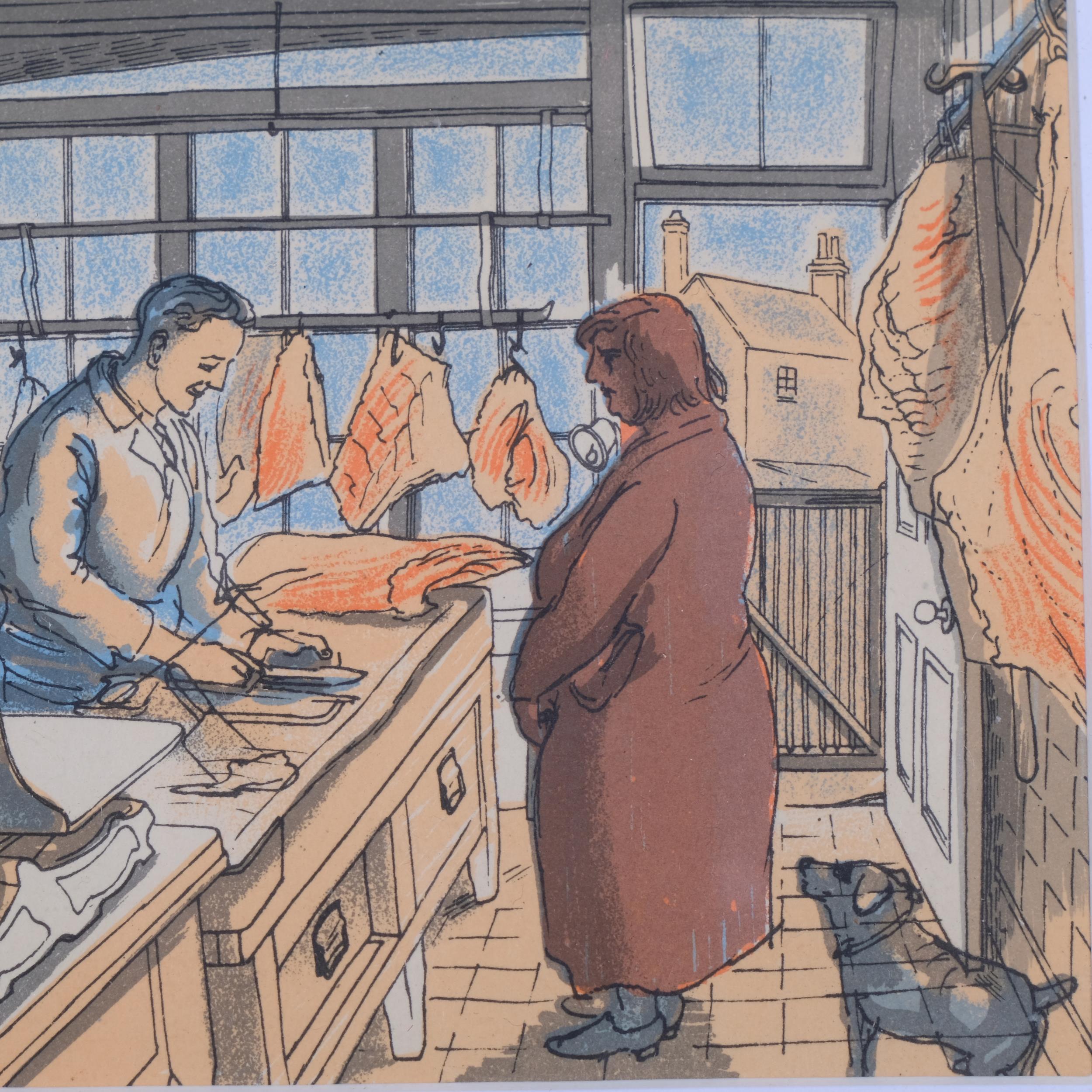 Edward Bawden (1903 - 1989), The Butcher/The Tailor, colour lithograph, published by Curwen Press - Image 2 of 4