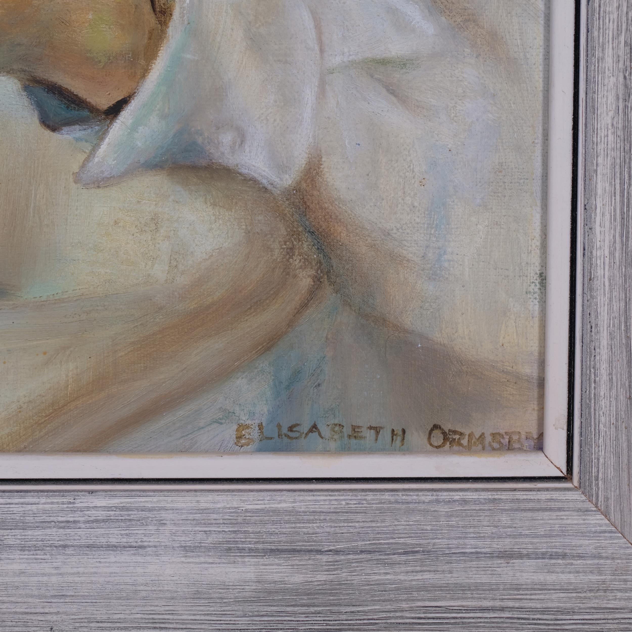 Elizabeth Ormsey, portrait of a potter, oil on canvas, 60cm x 44cm, framed Good condition - Image 3 of 4