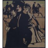 William Nicholson (1872-1949), lithograph in colours on paper, Lady, from London Types, 1900, 25.5cm