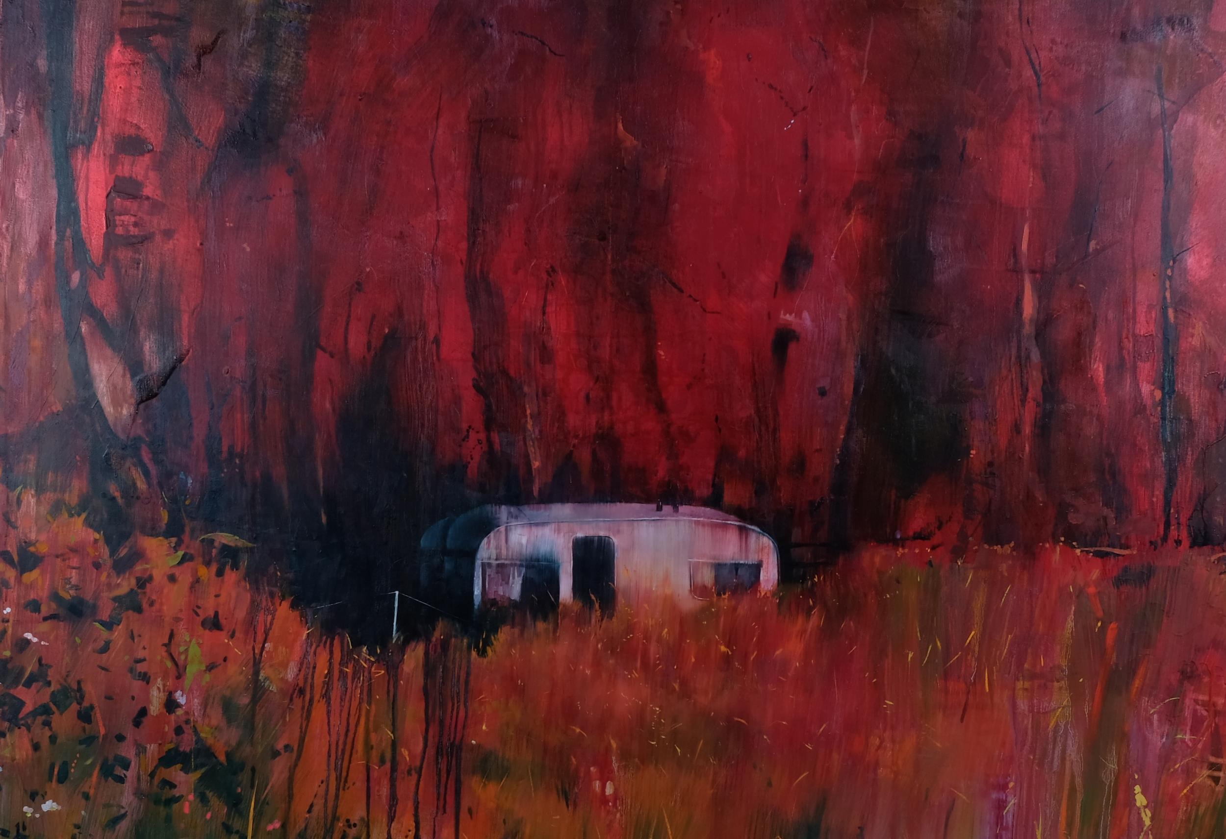 Nick Archer (born 1963), Caravan, large format oil on canvas, signed verso dated 2012, 150cm x - Image 3 of 4