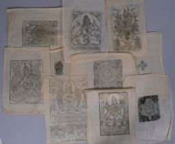 A folder of Tibetan woodblock prints