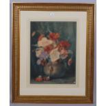 Ethel Slade King (1862 - 1933), still life flowers, signed, 65cm x 48cm, framed Good condition