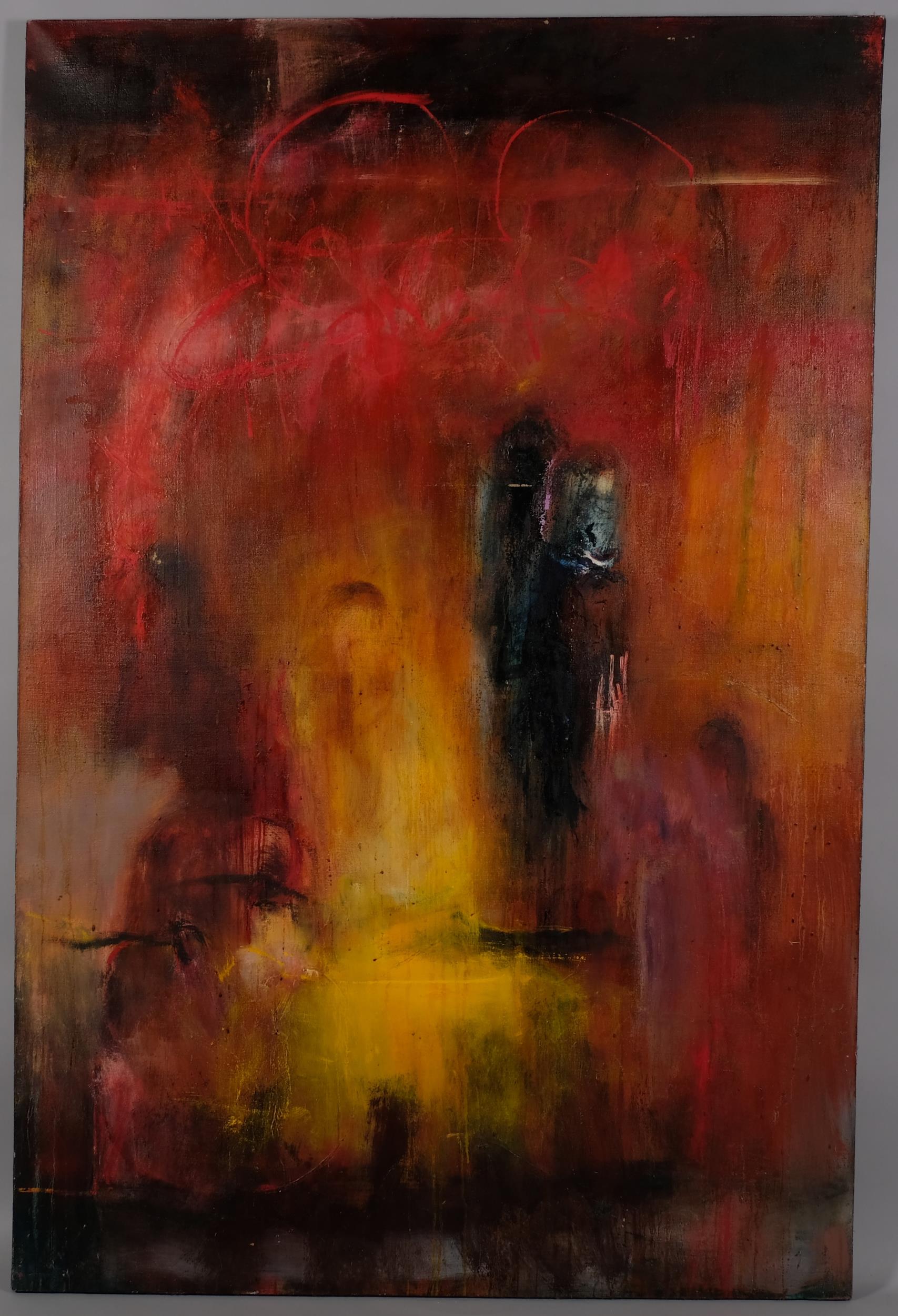 Virginia Verran (born 1961), abstract composition, large format oil on canvas, signed verso dated