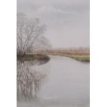 Patricia Langmead (1945), etching in colours, Berkshire Canal, signed in pencil, Artist’s Proof,