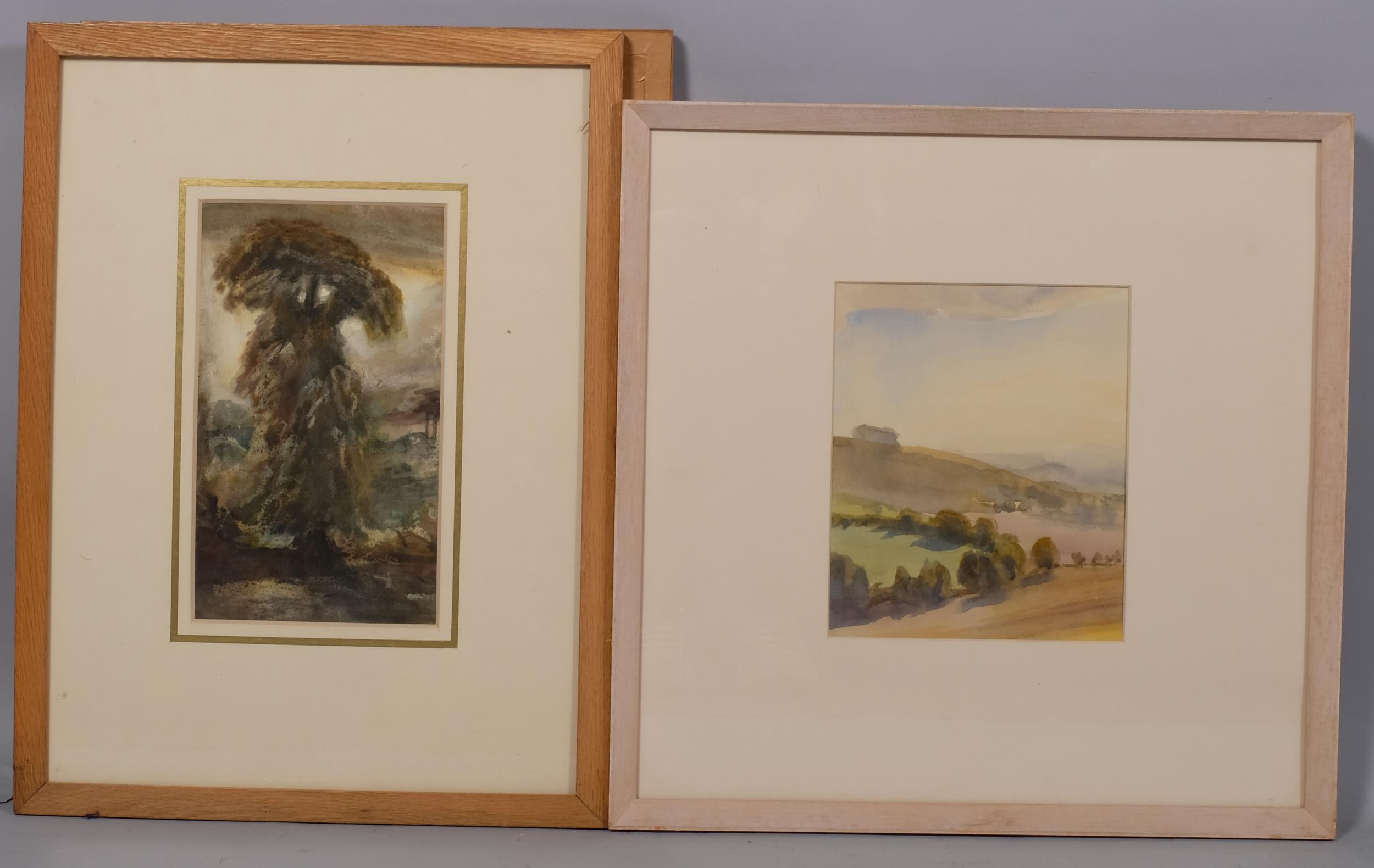 John Marshall (1911 - 1995), 4 landscapes, watercolours, 18cm x 20cm, framed (4) Good condition - Image 2 of 4