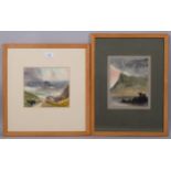 John Marshall (1911 - 1995), 4 landscapes, watercolours, 18cm x 20cm, framed (4) Good condition