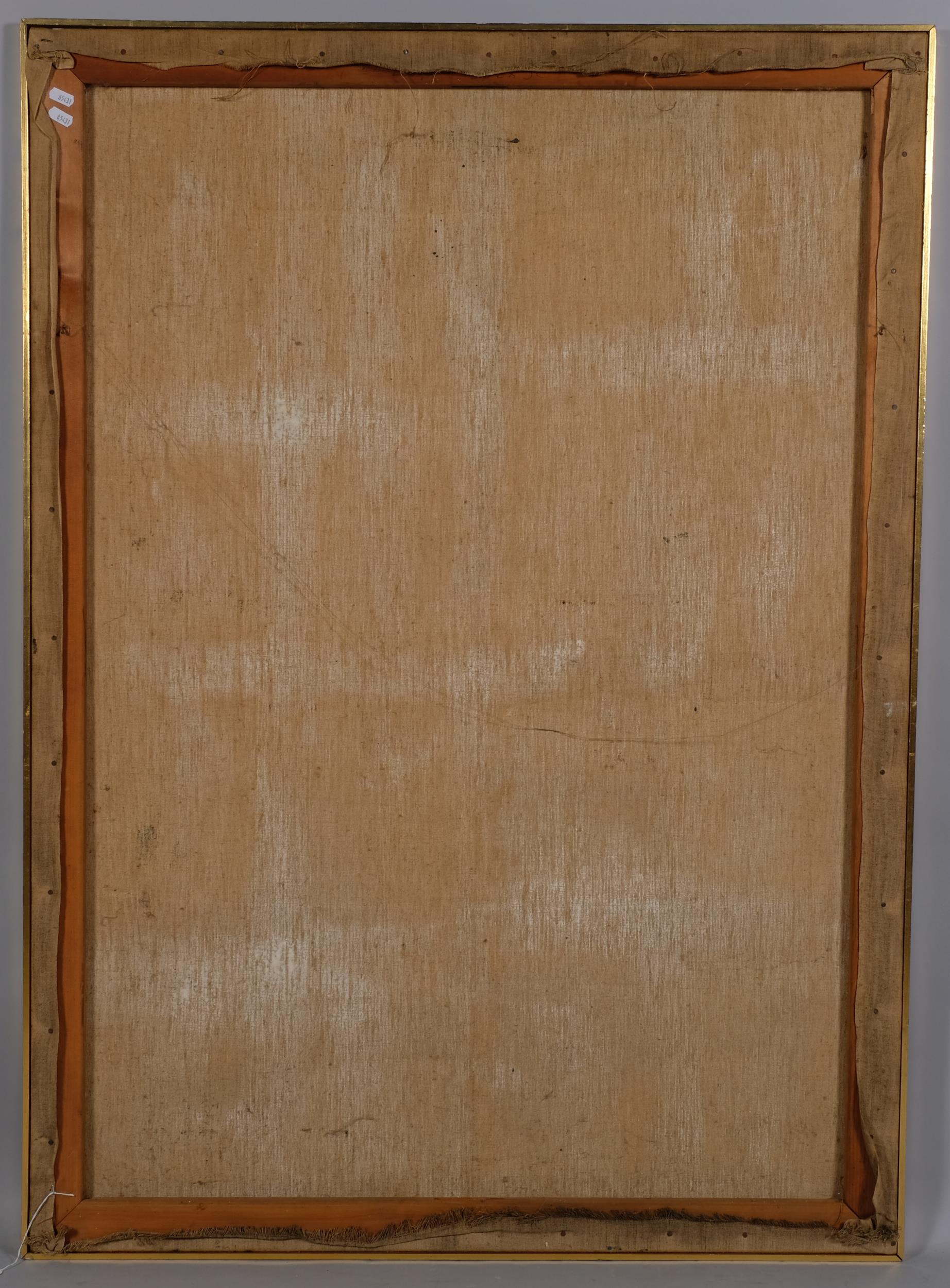 Abstract oil on canvas (1950/60s) 91cm 127cm. Present owner's family had connections to the New - Image 4 of 4