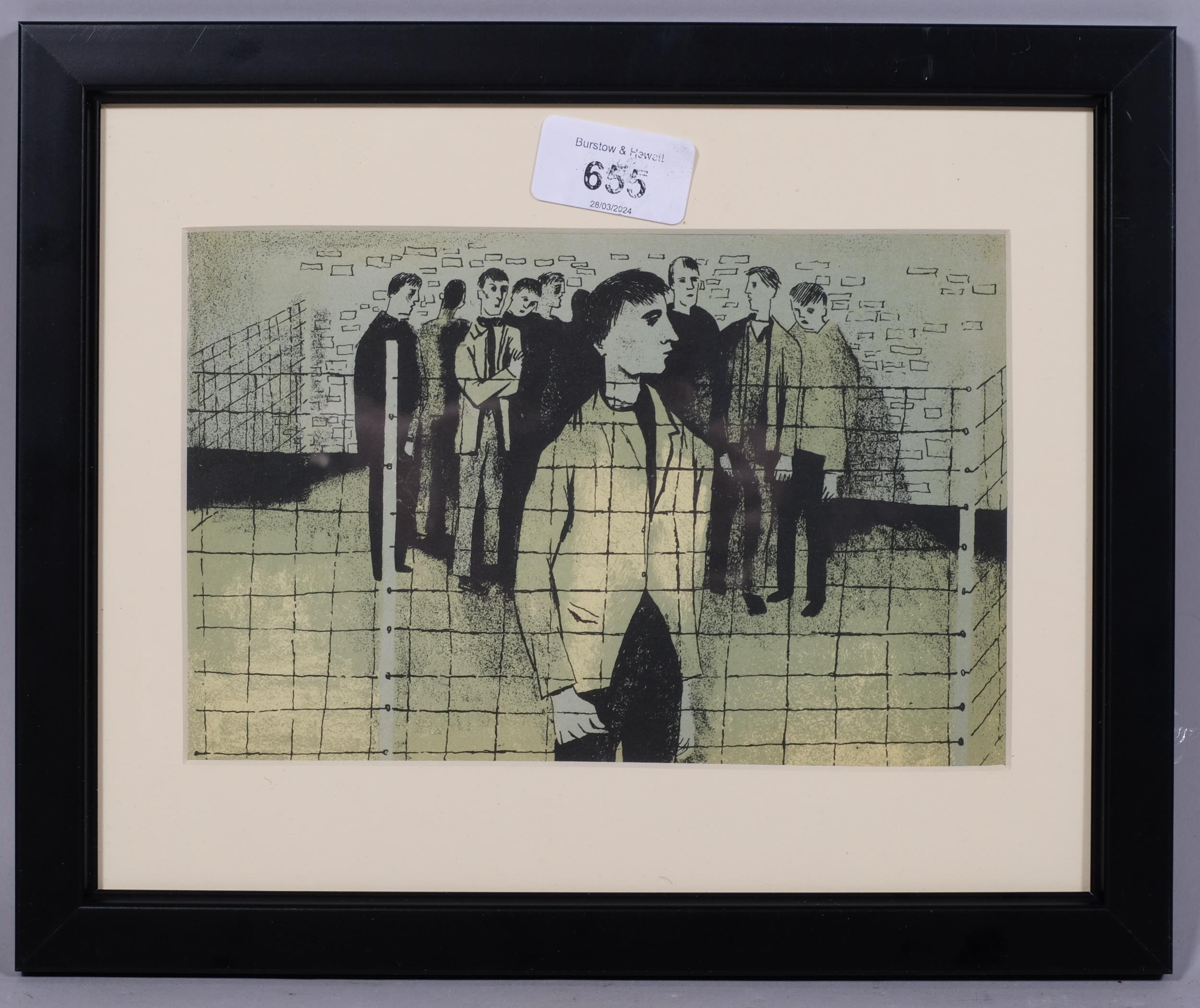 William Scott (1913-1989), original lithograph in colours on paper, Prisoners of War, 13cm x 20cm, - Image 2 of 4