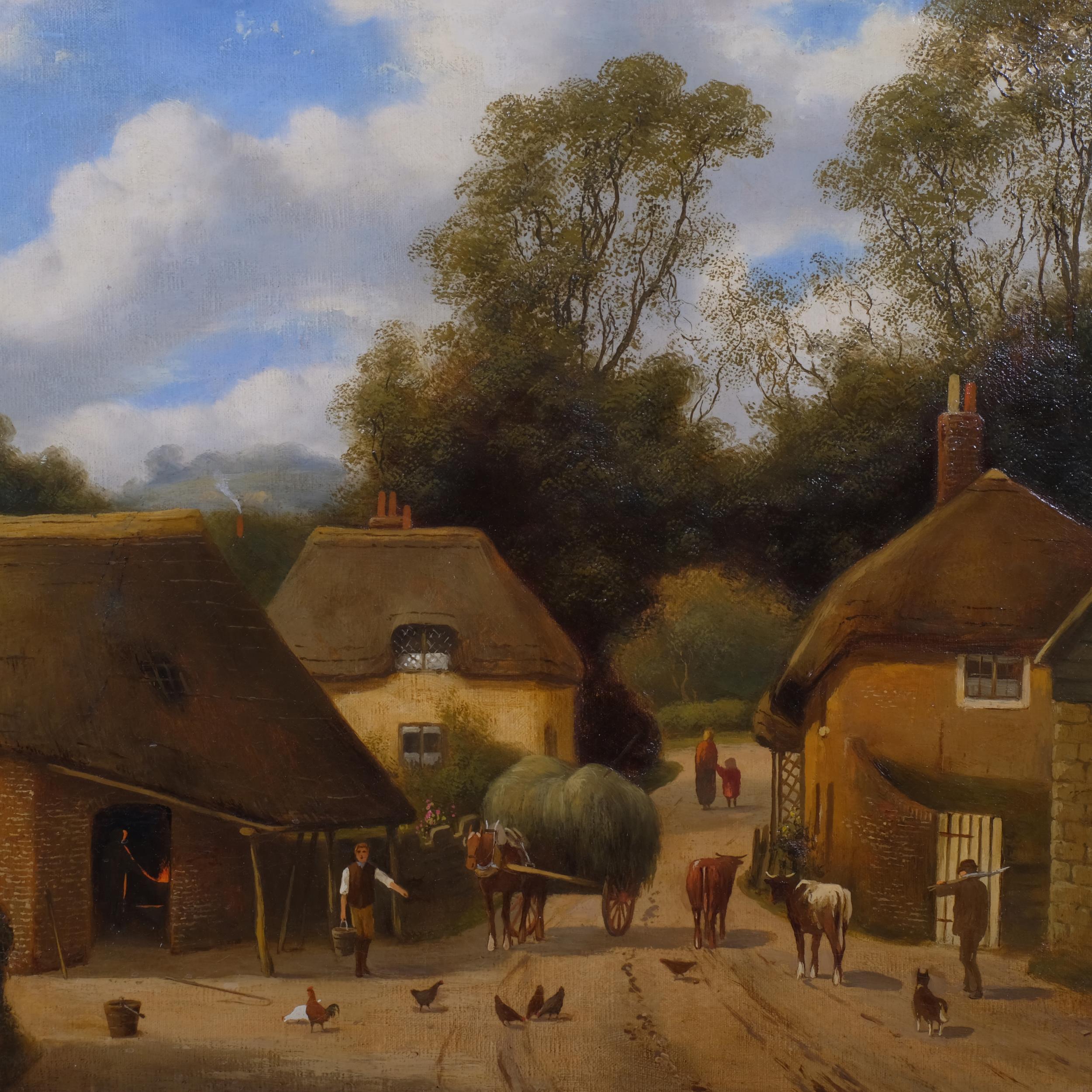C Vickers, farmyard scene, oil on canvas, signed, 40cm x 61cm, framed All in good clean condition, - Image 2 of 4