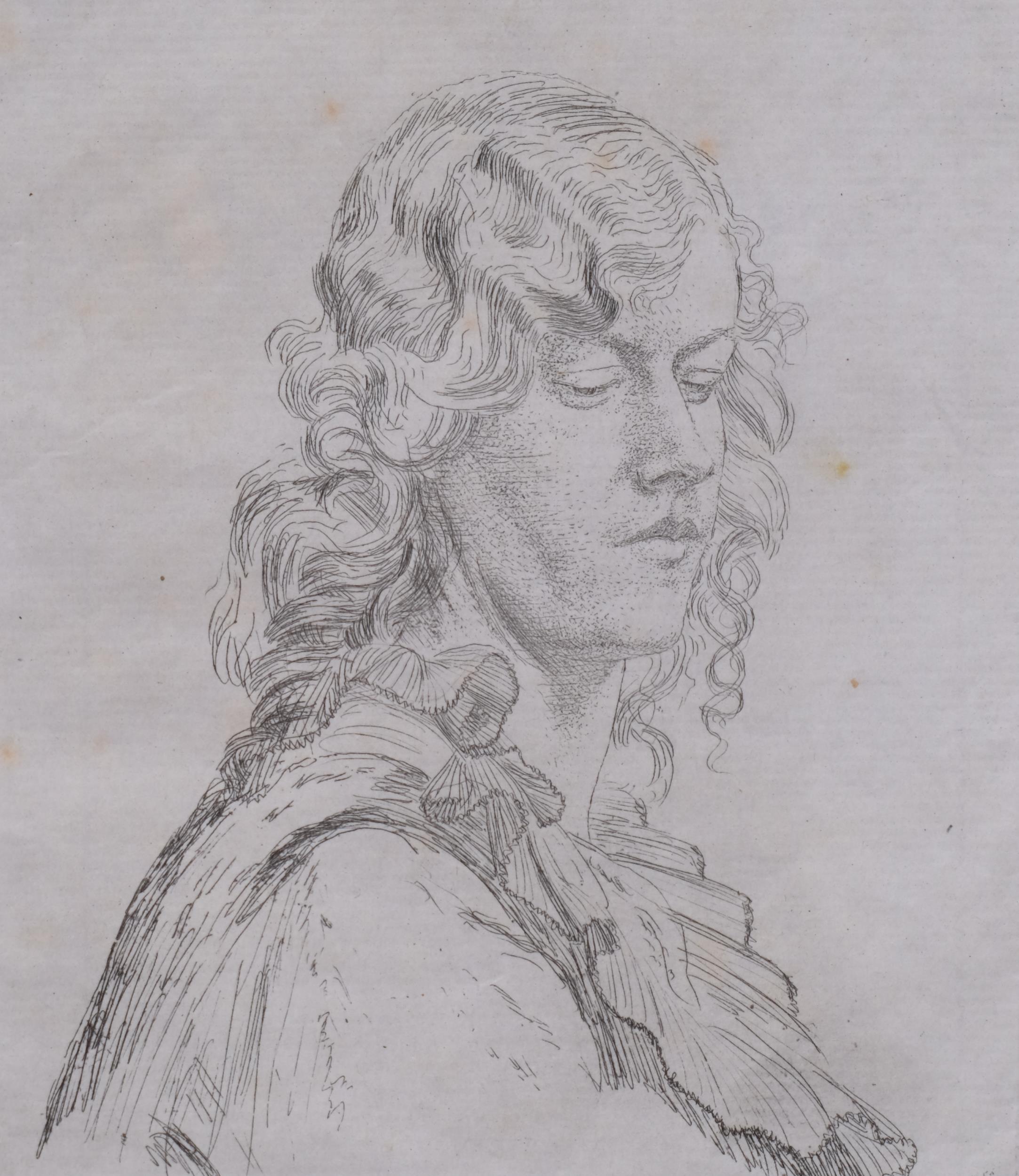 Portrait of Edith Lees, etching, inscribed in the margin, plate 12cm x 10cm, unframed - Image 2 of 4