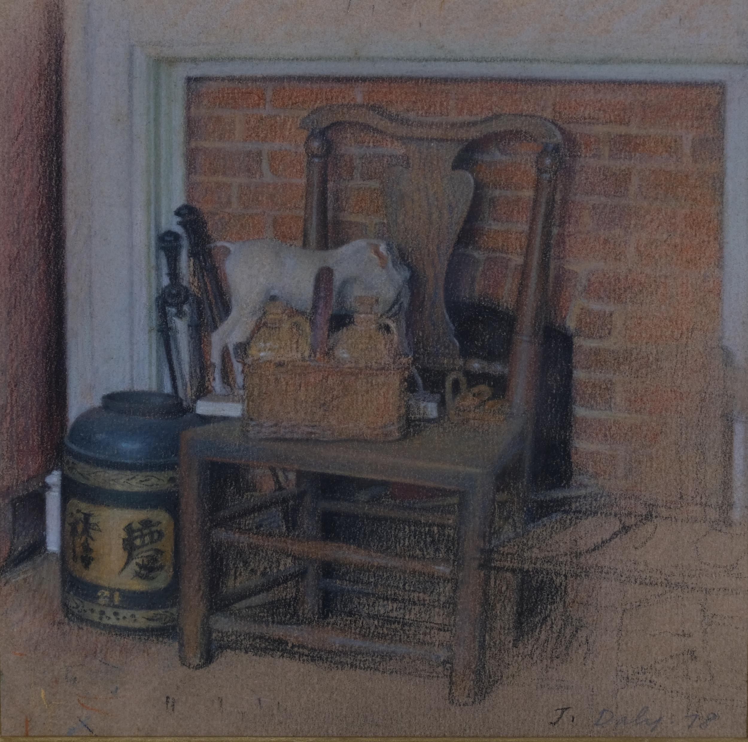 Jehan Daly (1918 - 2001), interior still life, 17cm x 17cm, and kitchen still life, 24cm x 15cm, - Image 2 of 4