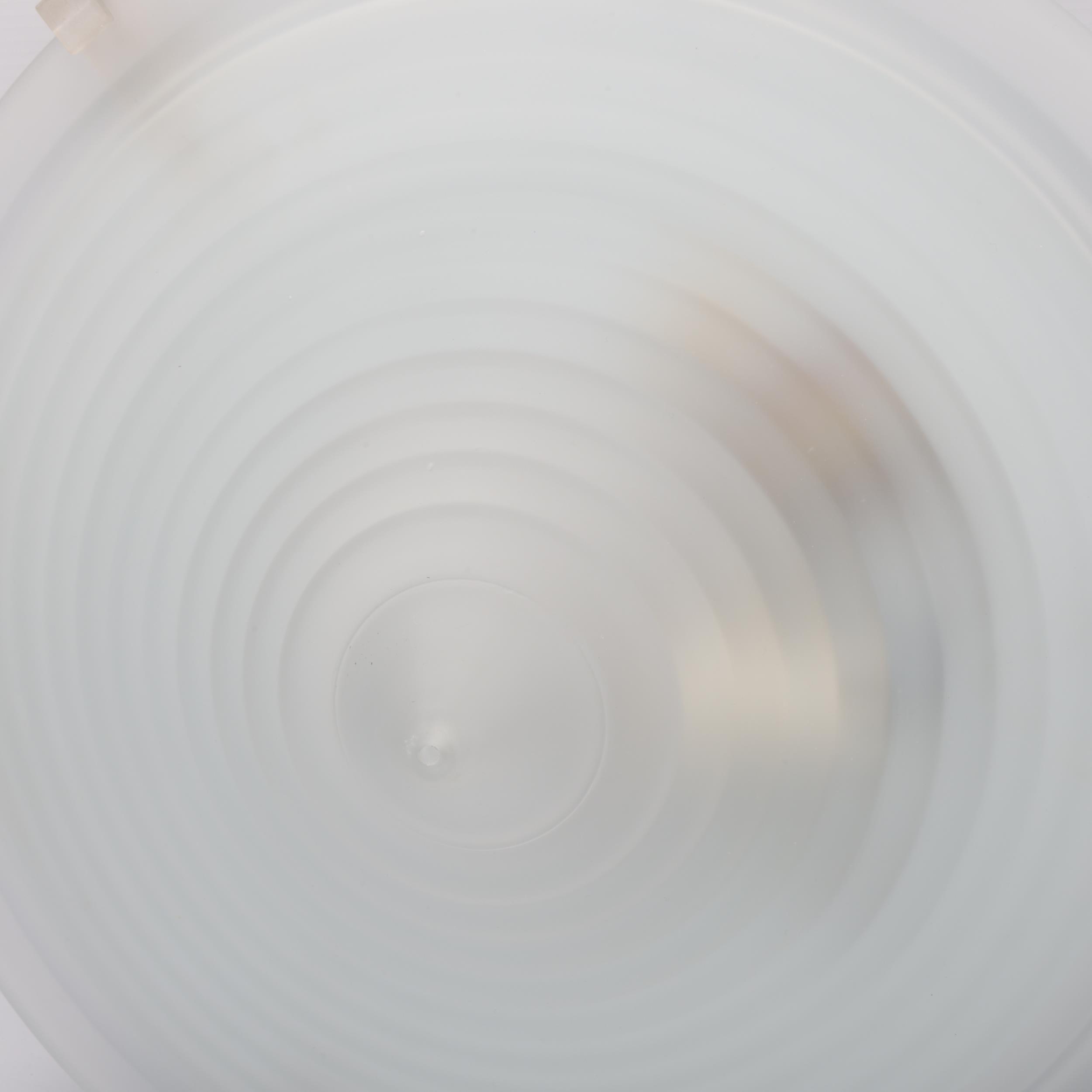 A vintage frosted glass conical ceiling light, diameter 41cm Good condition, no chips or cracks - Image 2 of 3