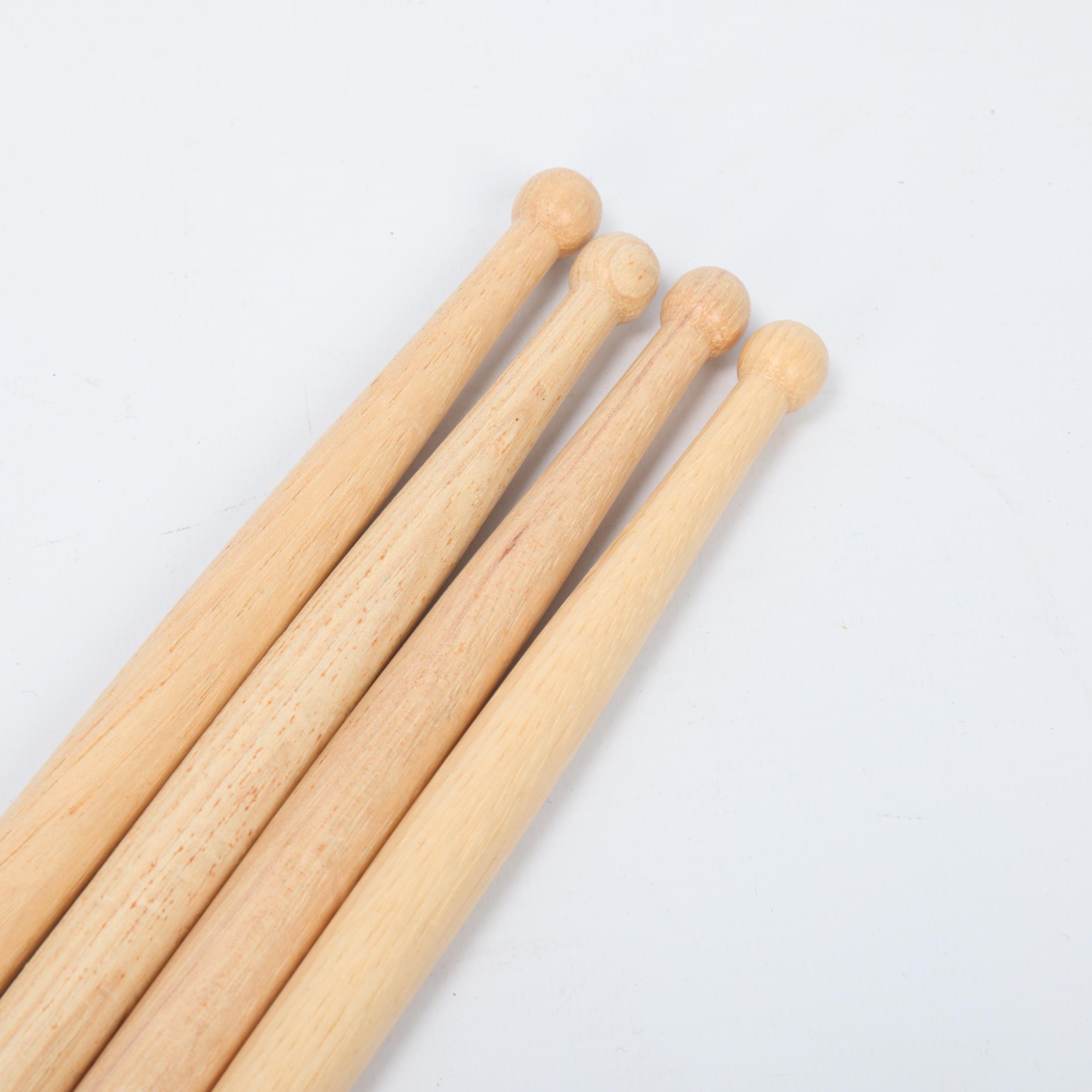 Four USED SILVERFOX LR Hickory DRUMSTICKS belonging to MITCH MITCHELL. - Image 3 of 3