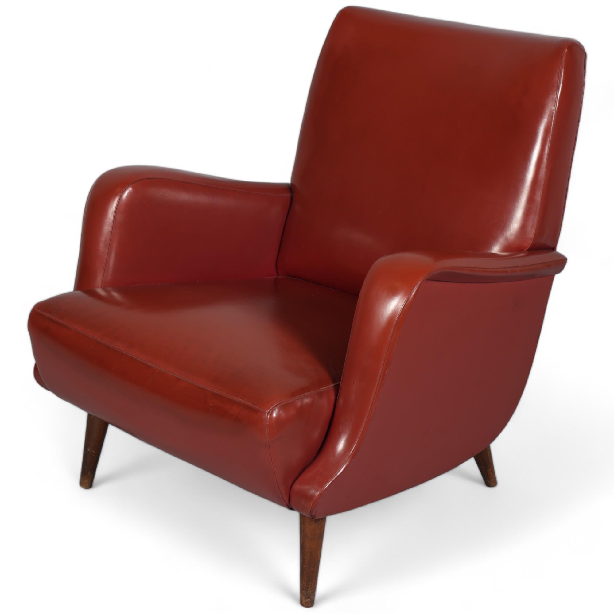 A mid-century Italian lounge chair by CARLO DE CARLI, model 801, for Cassina, height 78cm, width