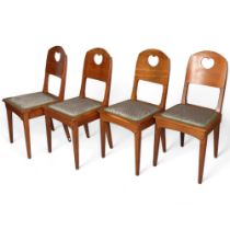 RICHARD RIEMERSCHMID (1868 - 1957), a set of 4 Arts and Crafts or Jugendstil chairs made by