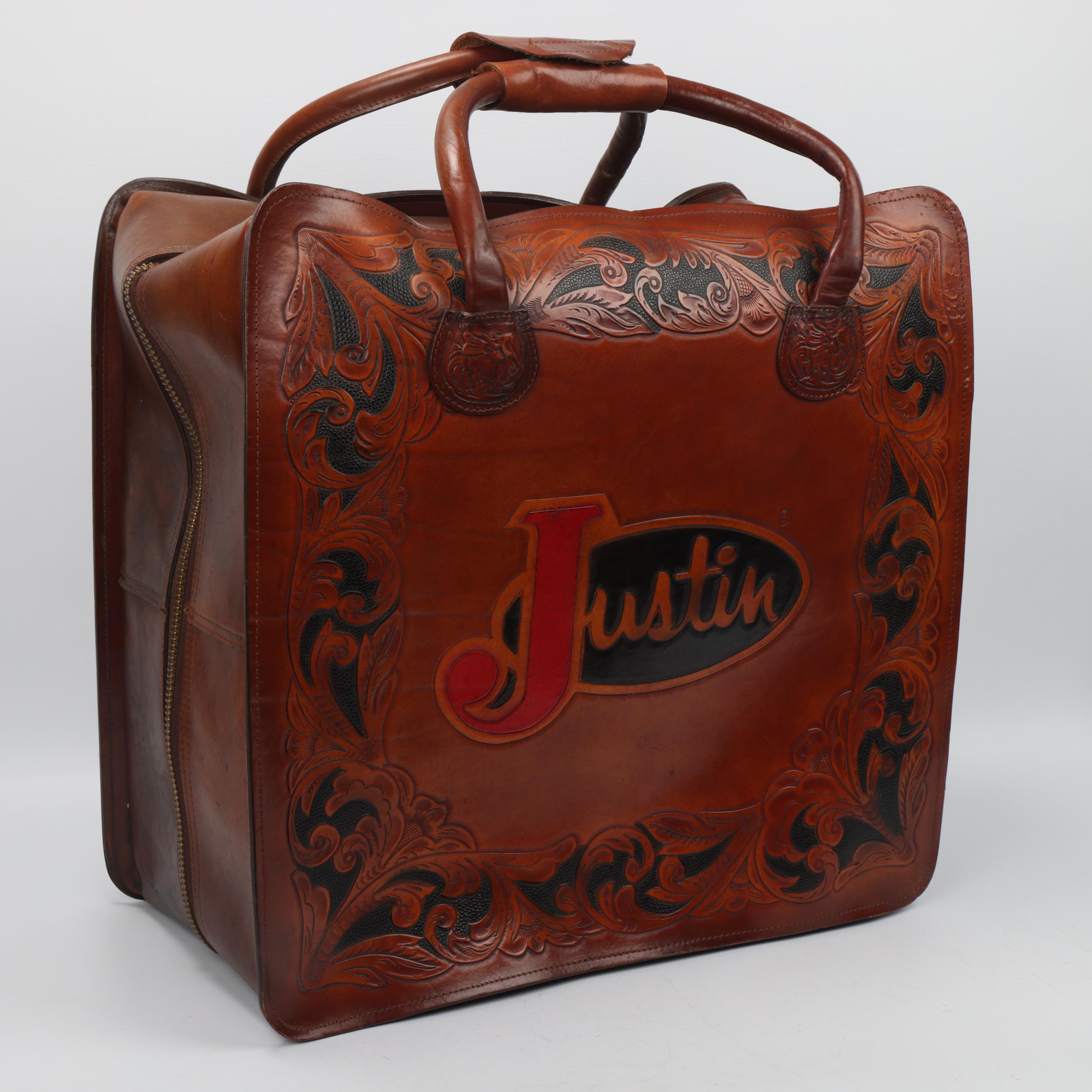 JIMI HENDRIX / MITCH MITCHELL INTEREST - A 'Justin' Brand (USA) Leather Bowling Bag. - Image 2 of 3