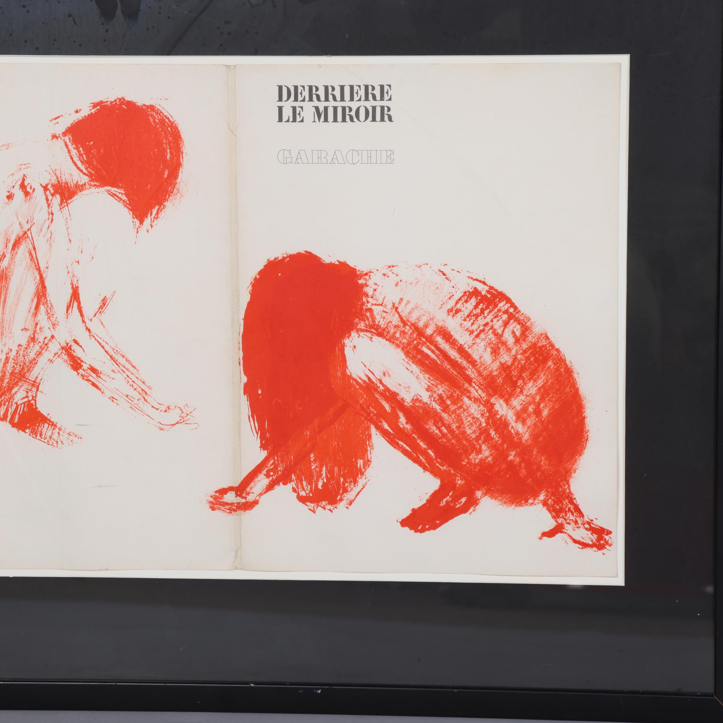 CLAUDE GARACHE (1929-2023), France, "Derriere Le Miroir", a framed lithograph book cover from his - Image 3 of 3