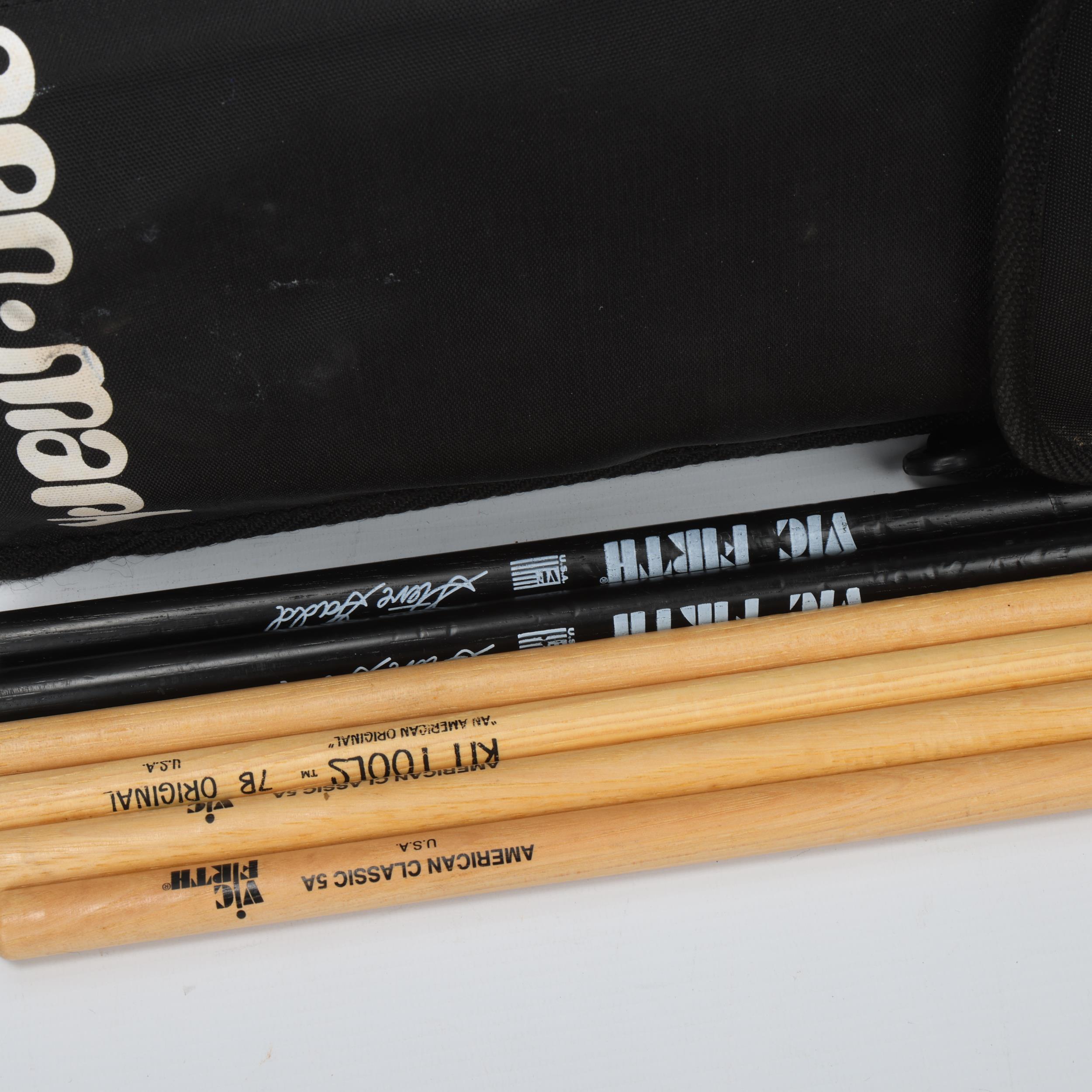 A PRO-MARK STICKBAG containing six drumsticks. Two VIC FIRTH American Classic 5As (unused), two - Image 2 of 3