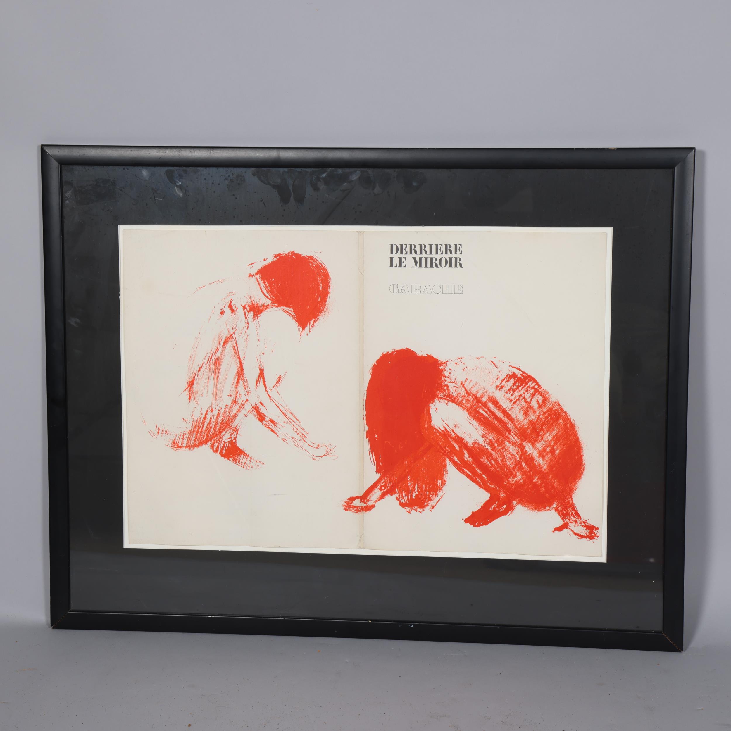 CLAUDE GARACHE (1929-2023), France, "Derriere Le Miroir", a framed lithograph book cover from his - Image 2 of 3