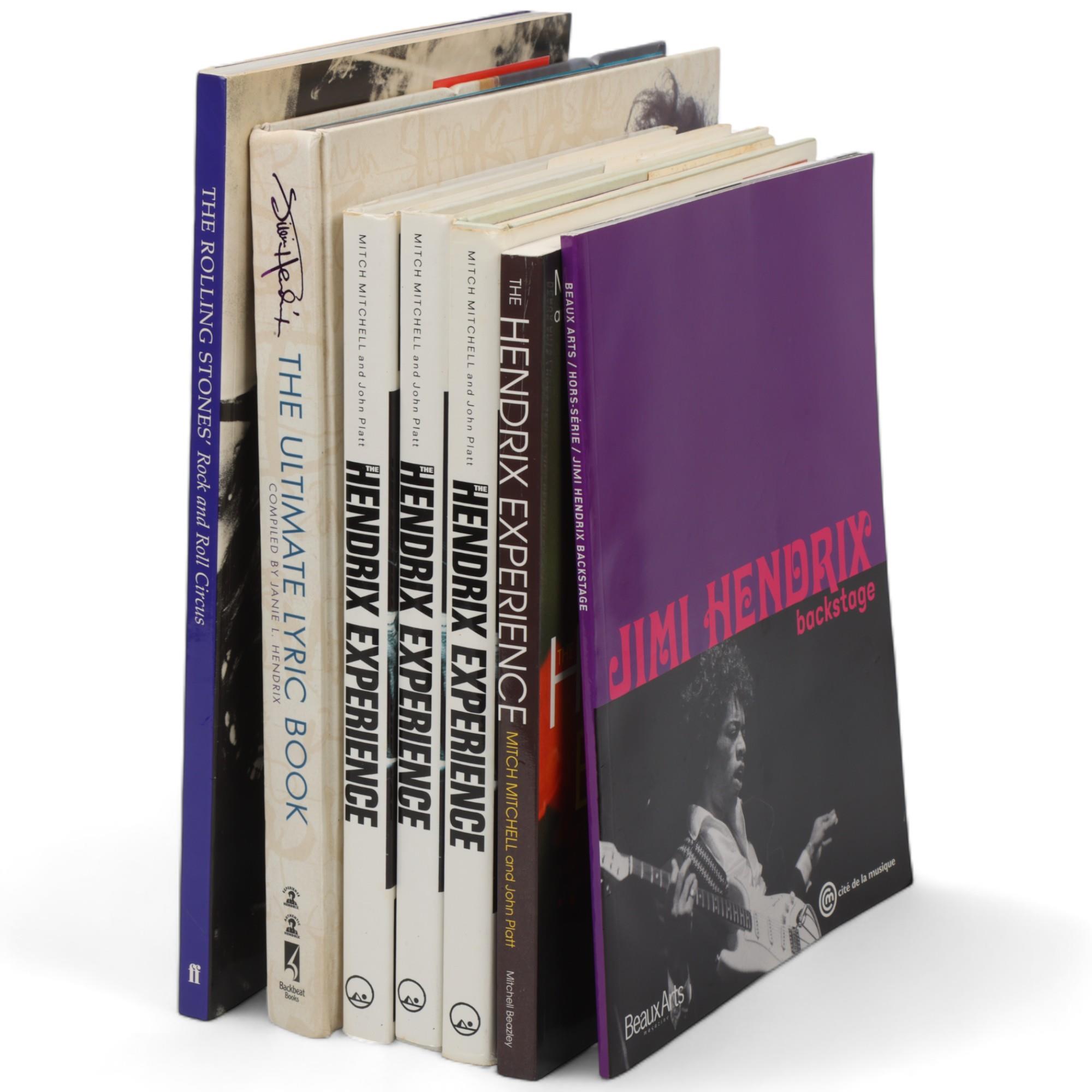 Seven books relating to JIMI HENDRIX & THE 1960s 'The Hendrix Experience' by Mitch Mitchell (soft