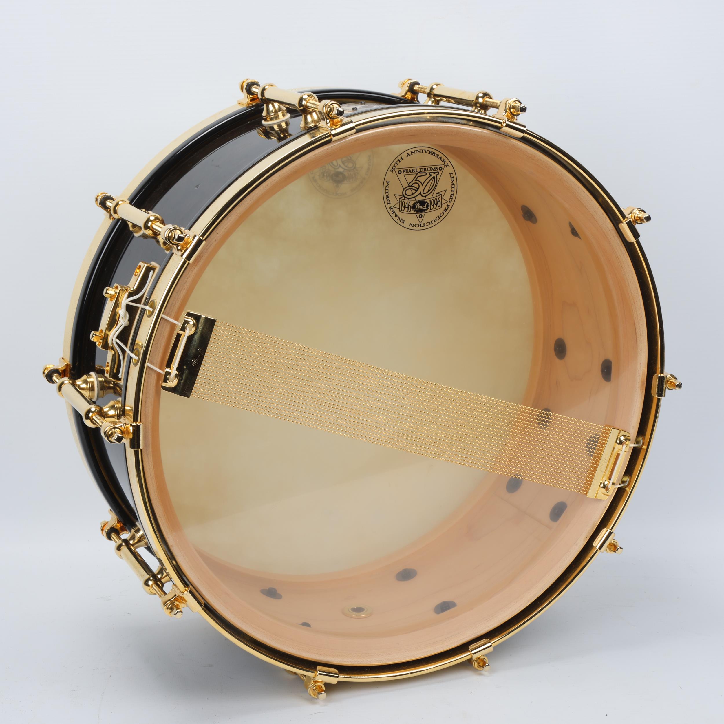 JIMI HENDRIX EXPERIENCE Pearl Drums Gold Plated 15inch Snare Drum owned by MITCH MITCHELL. A gold - Image 2 of 3