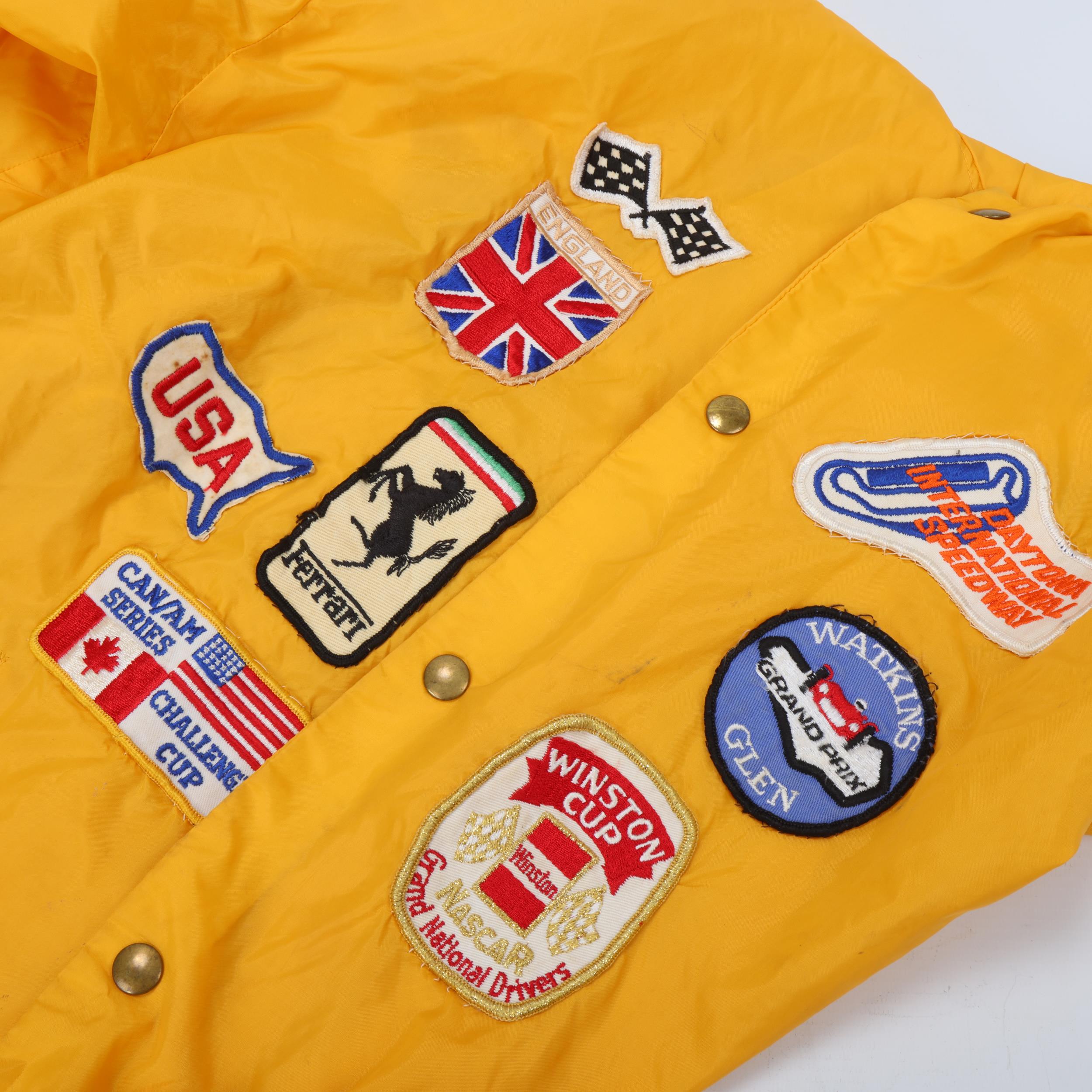 A vintage American JANTZEN 'COACH' JACKET with embroidered motor racing patches and a vintage FENDER - Image 3 of 3