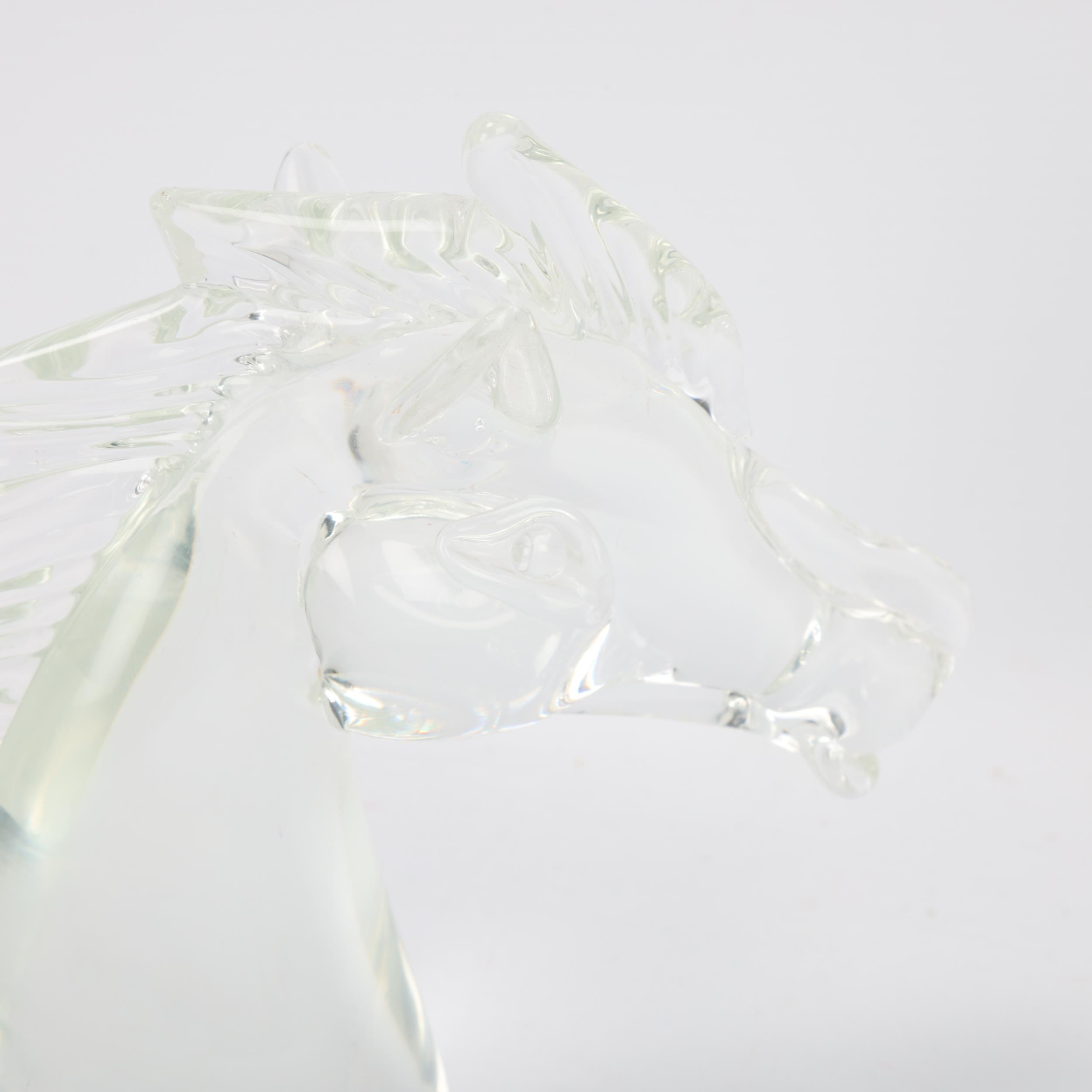 LICIO ZANETTI, a hand sculpted Murano glass horse head, signed to base, height 16cm Good - Image 2 of 3