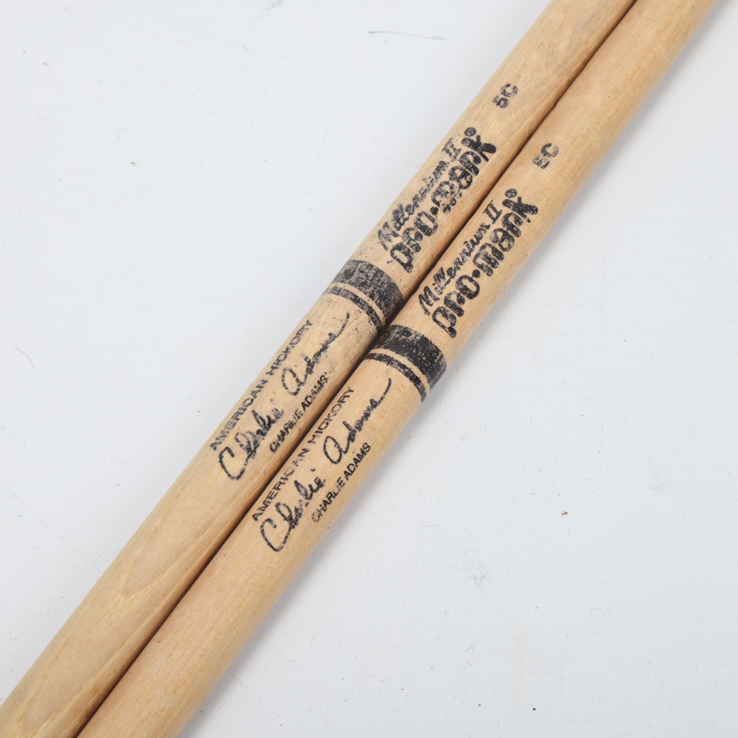 Two USED PROMARK 'CHARLIE ADAMS 5C' Hickory DRUMSTICKS belonging to MITCH MITCHELL - Image 2 of 3