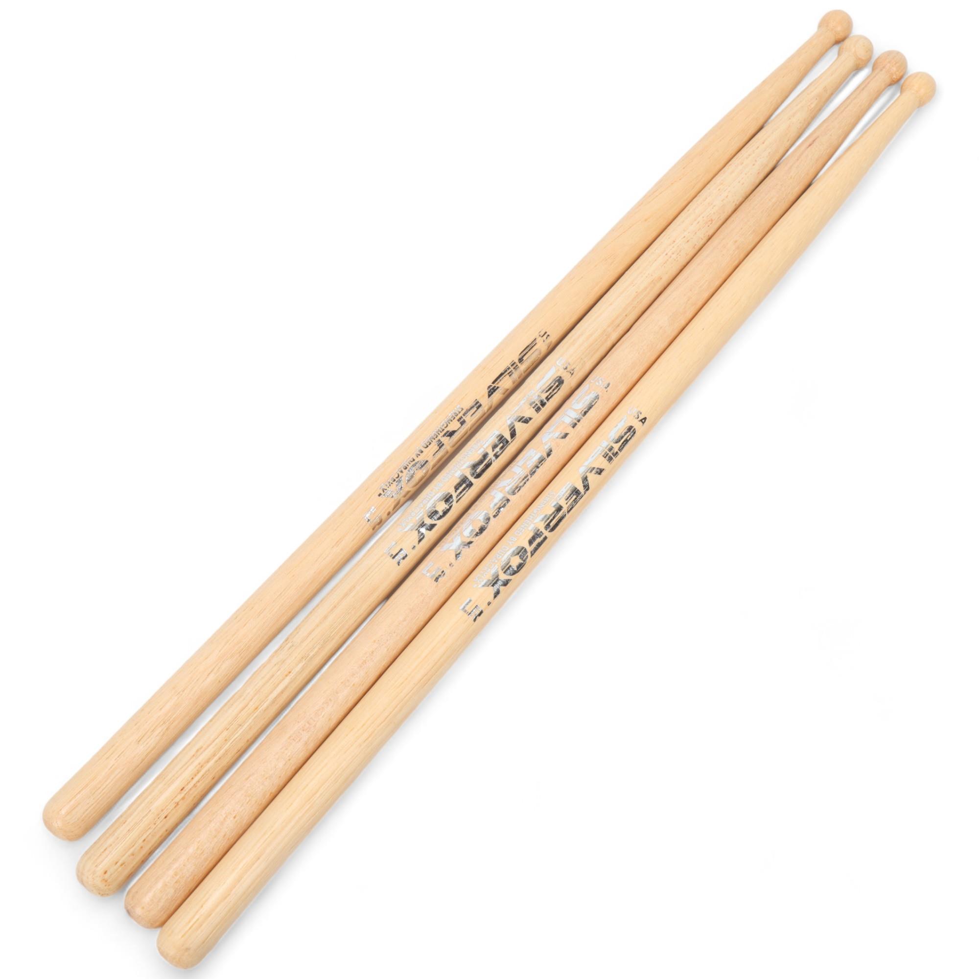 Four USED SILVERFOX LR Hickory DRUMSTICKS belonging to MITCH MITCHELL.
